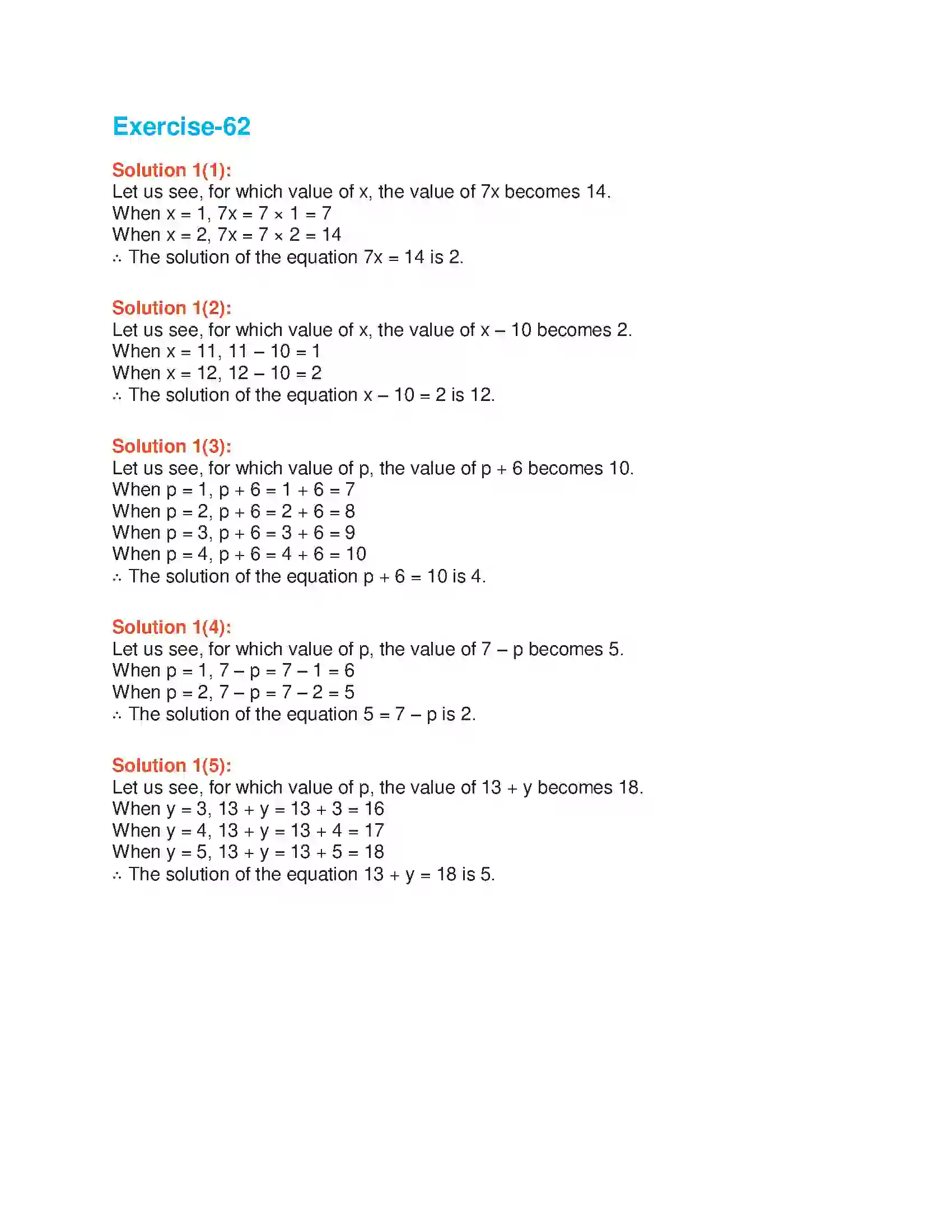 Maharashtra Board Class 6th Mathematics Equations with One Variable Solution 4
