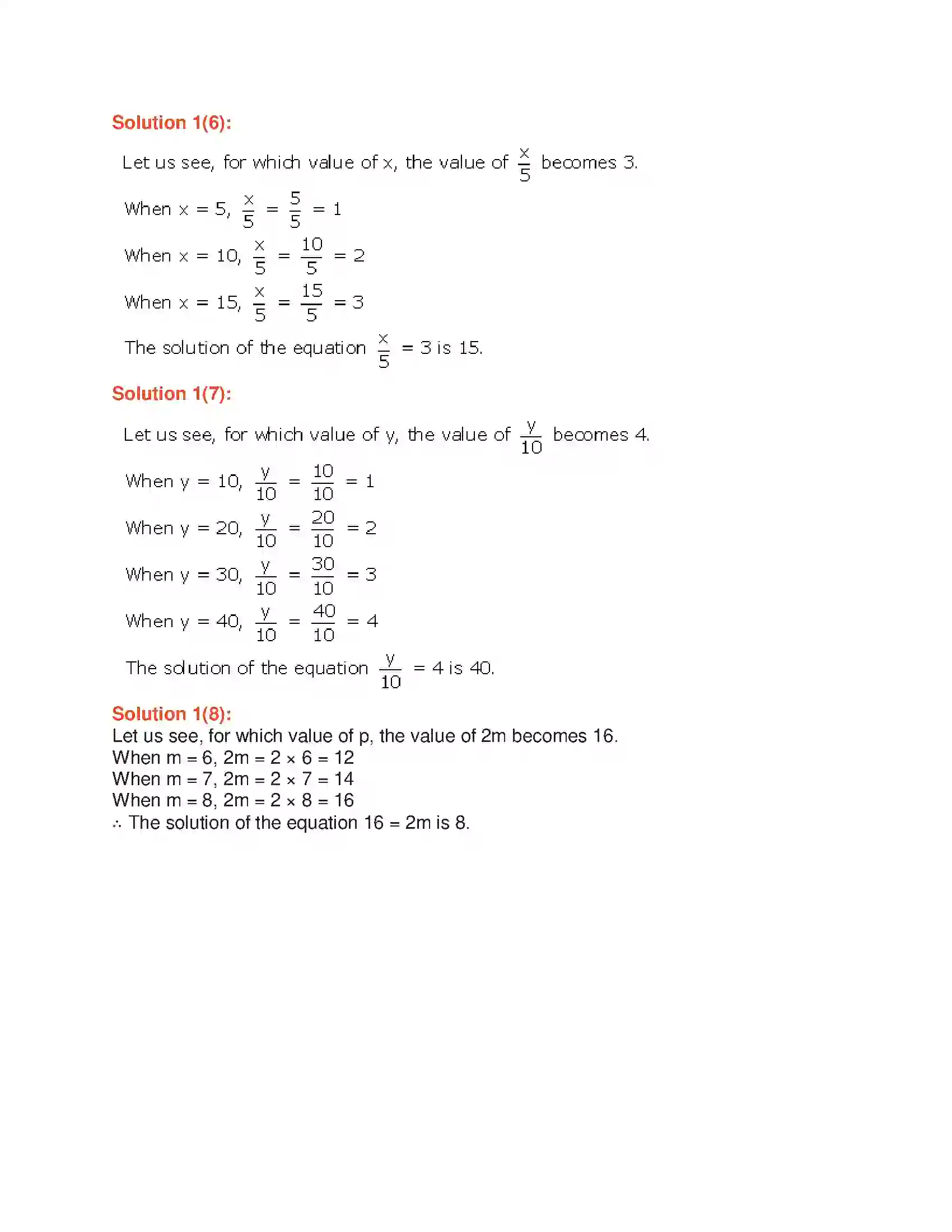 Maharashtra Board Class 6th Mathematics Equations with One Variable Solution 5