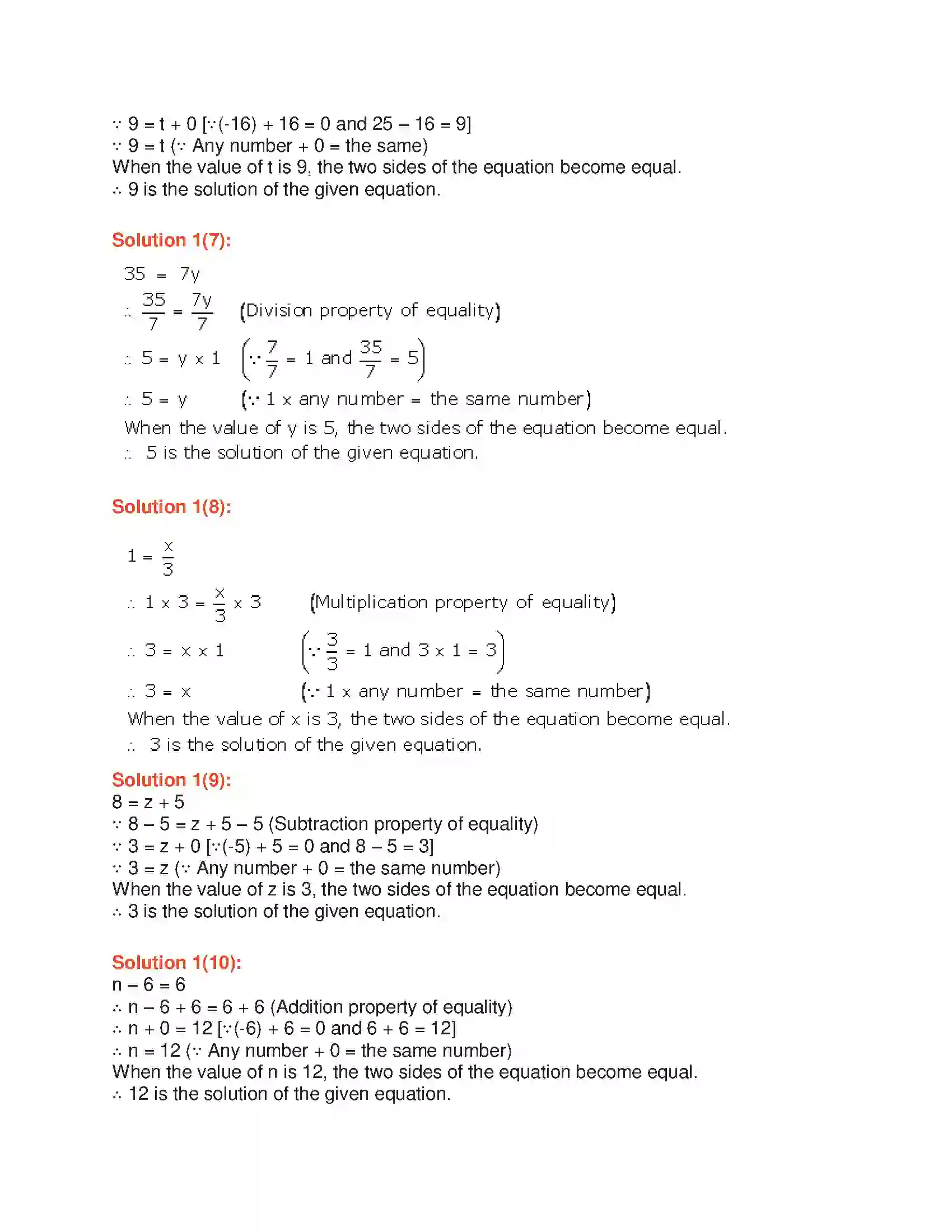 Maharashtra Board Class 6th Mathematics Equations with One Variable Solution 8