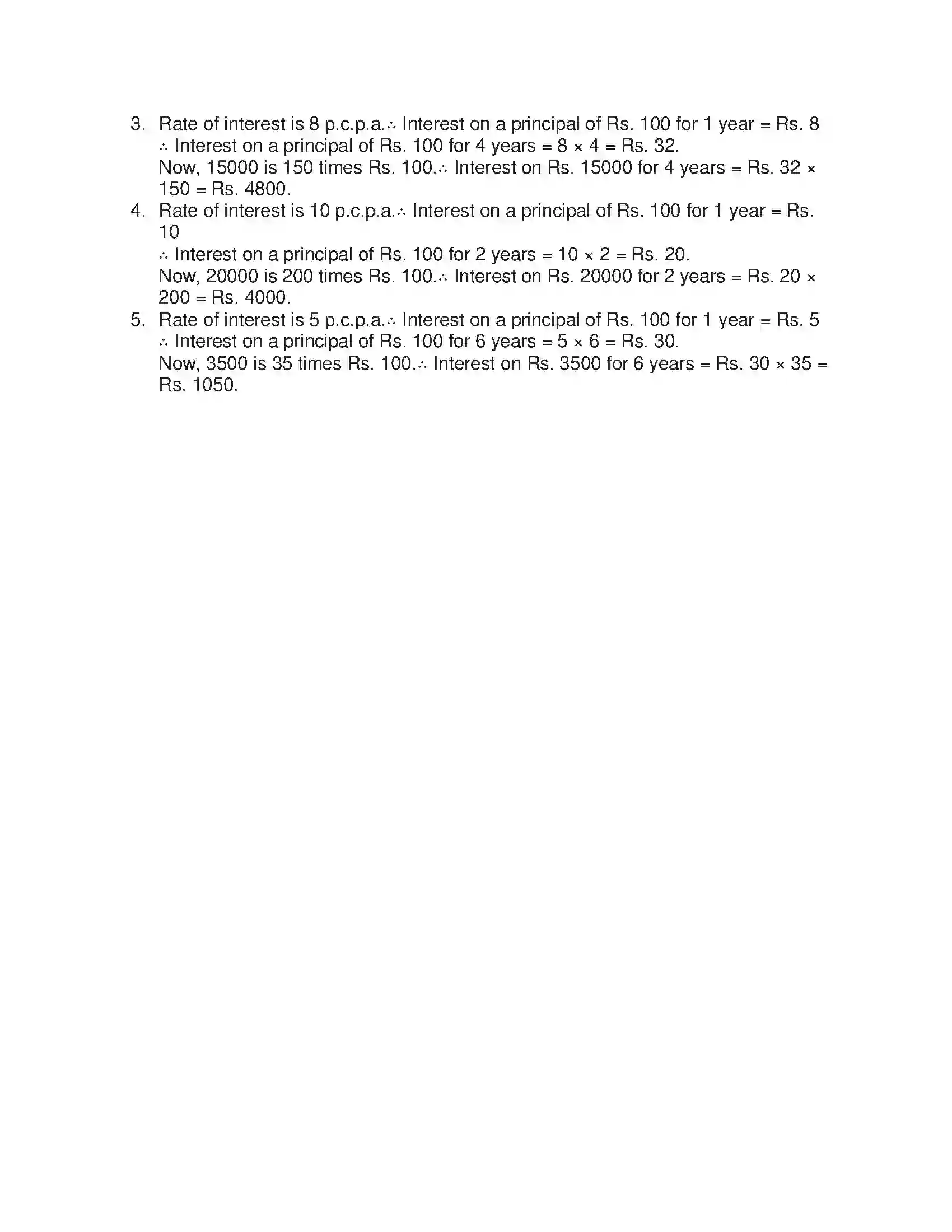 Maharashtra Board Class 6th Mathematics Simple Interest Solution 4