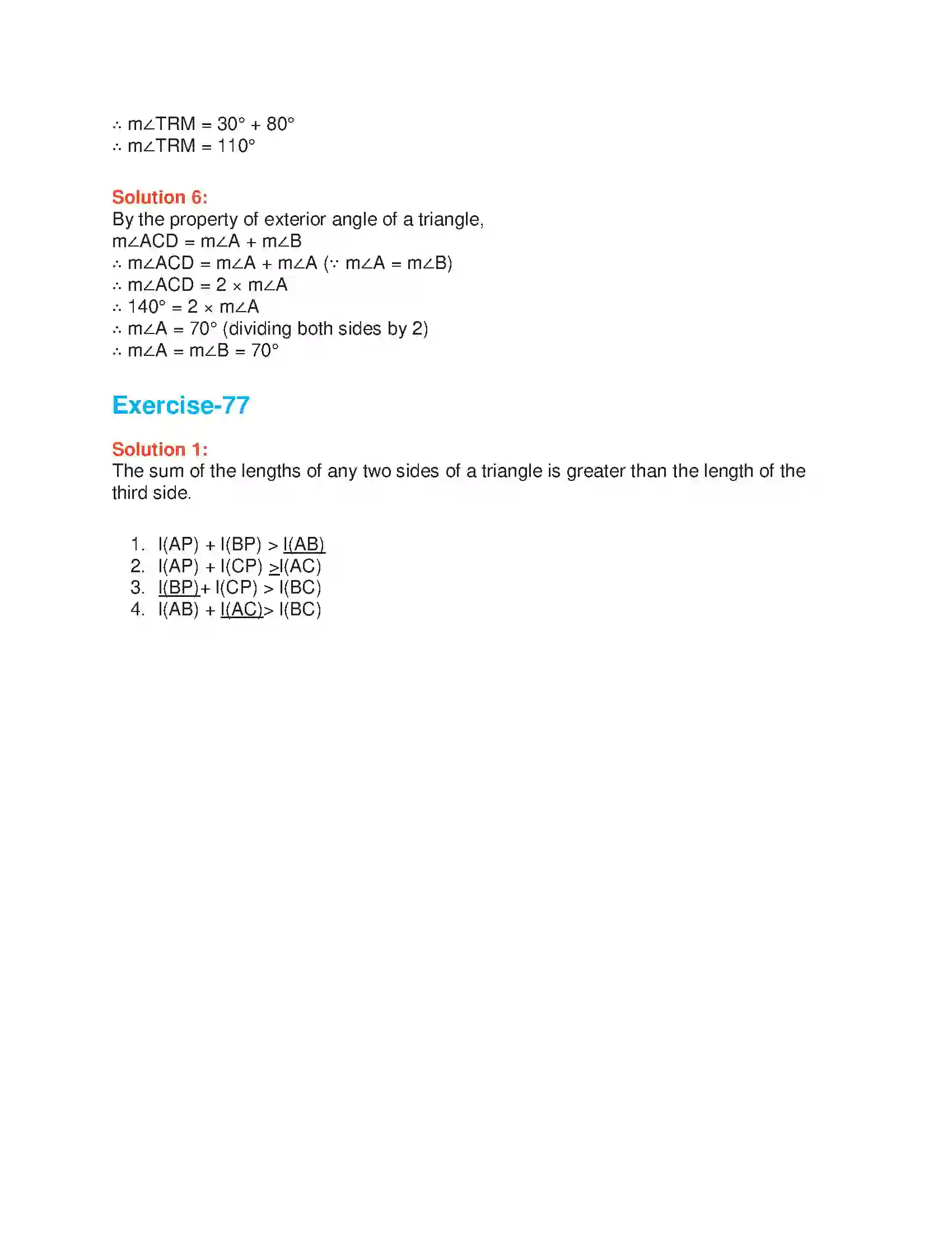 Maharashtra Board Class 6th Mathematics Properties of Triangles Solution 2