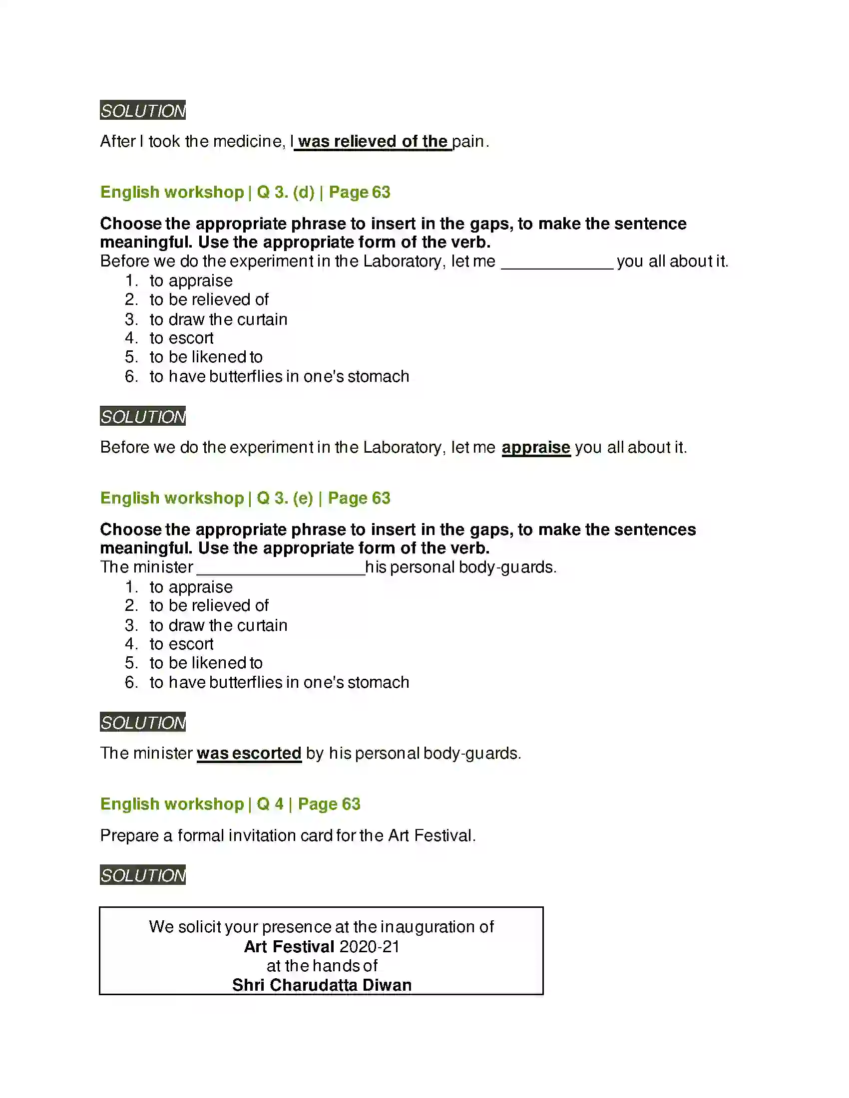 Maharashtra Board Class 7th English Compere a Programme Solution 4