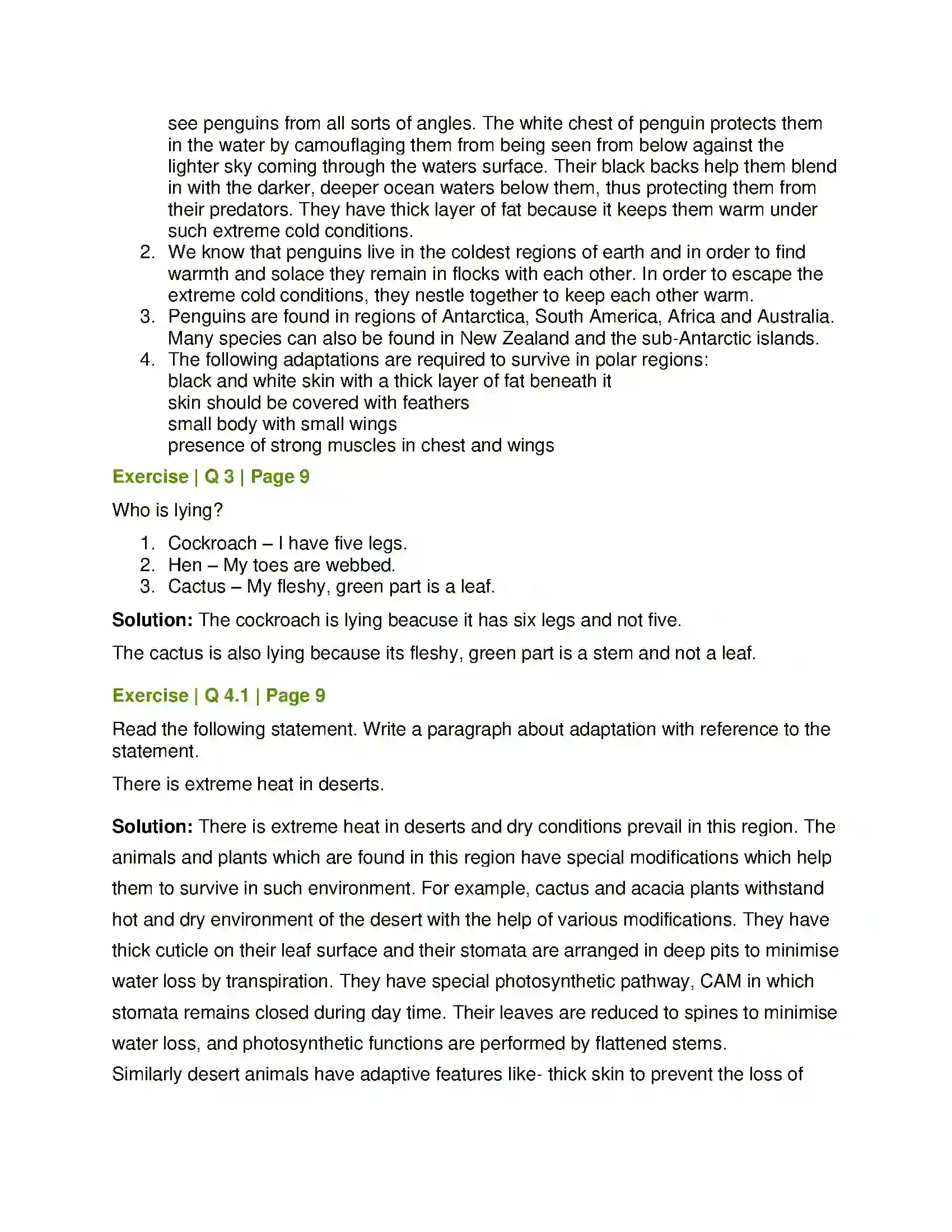 Maharashtra Board Class 7th General Science The Living World Adaptations & Classification Solution 2