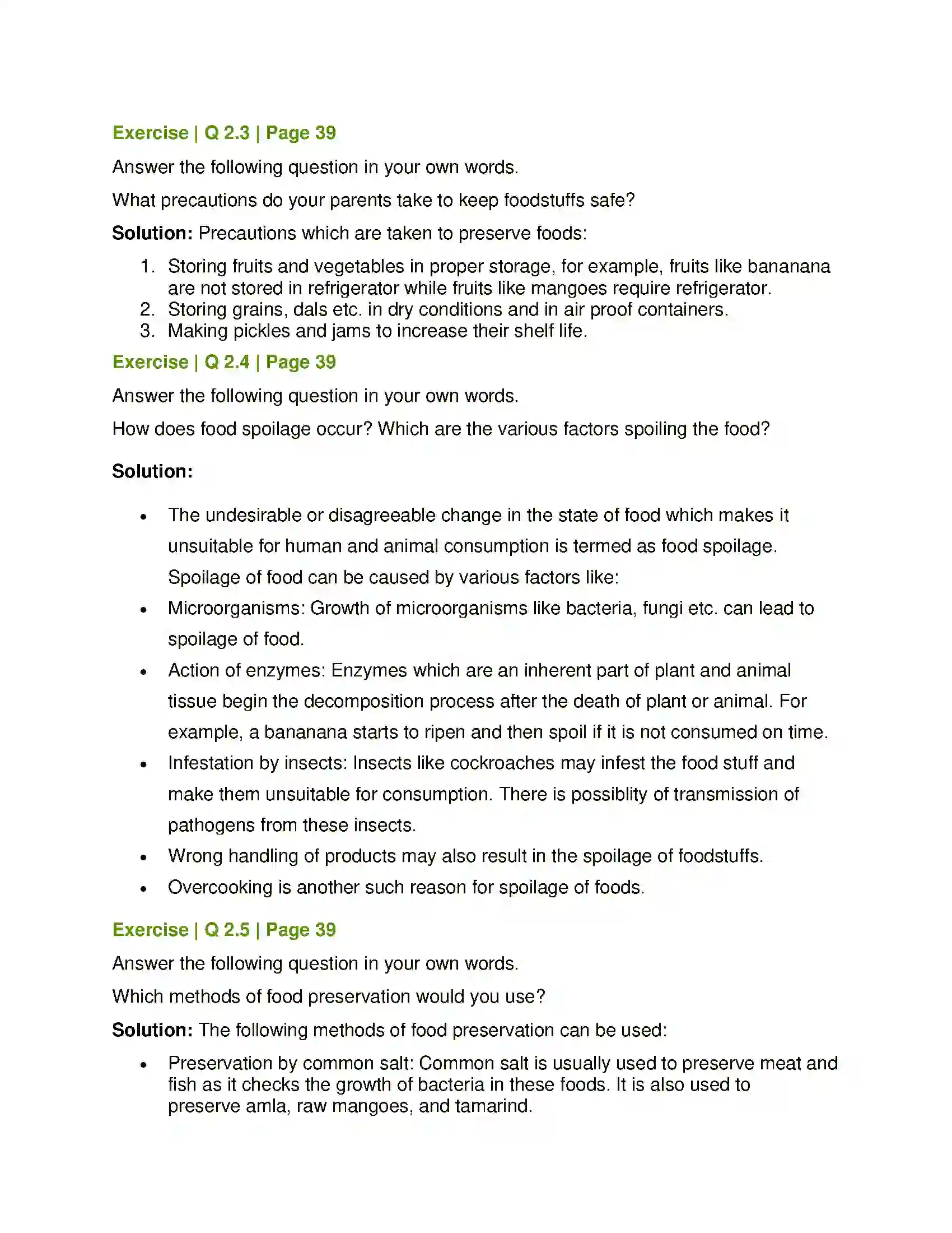 Maharashtra Board Class 7th General Science Food Safety Solution 3