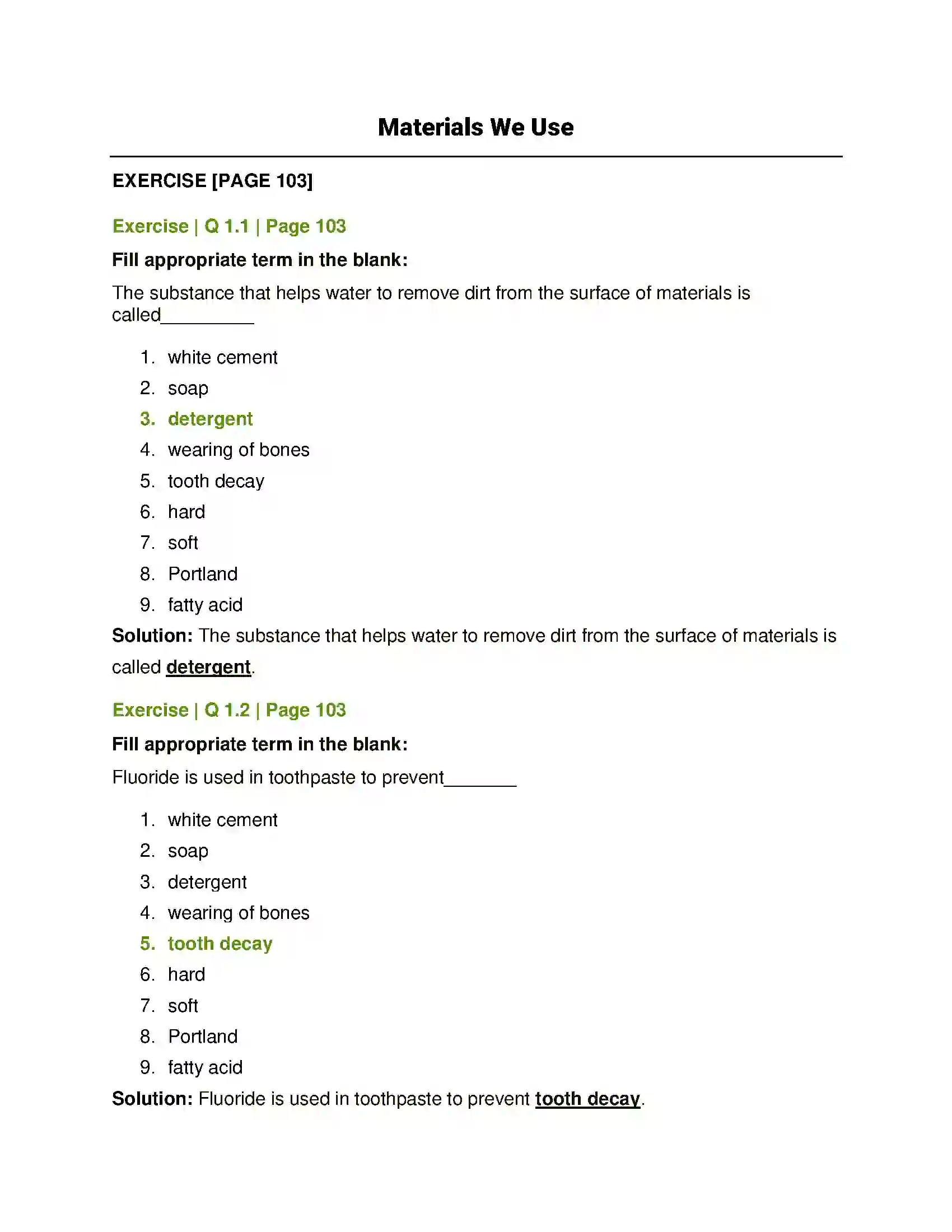 Maharashtra Board Class 7th General Science Materials We Use Solution 1