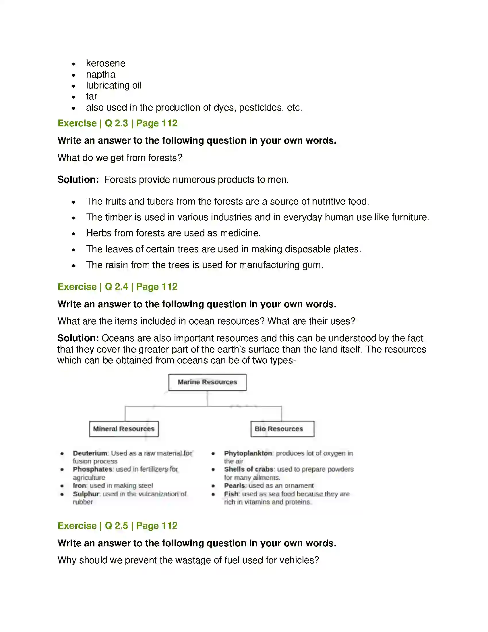 Maharashtra Board Class 7th General Science Natural Resources Solution 3