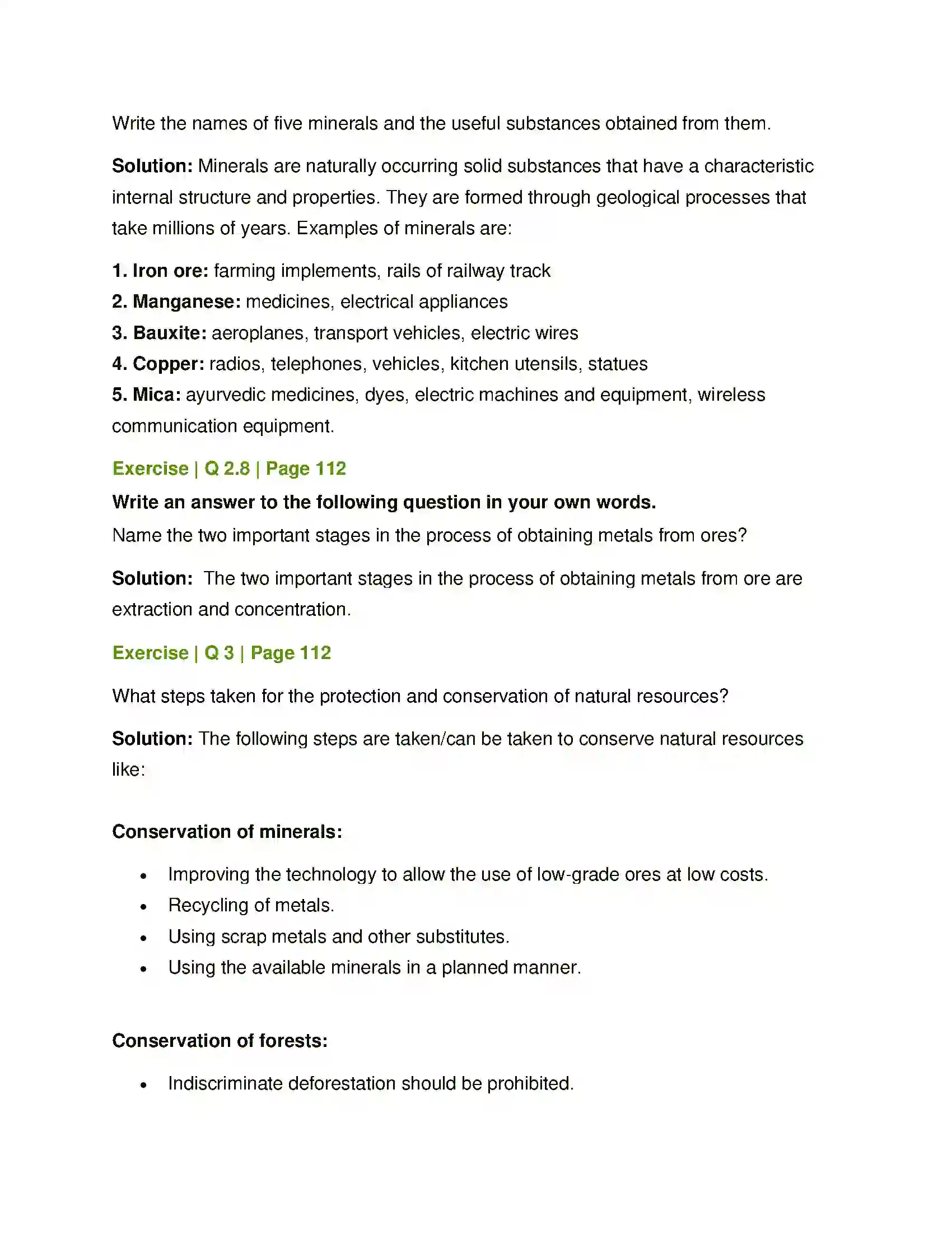 Maharashtra Board Class 7th General Science Natural Resources Solution 5