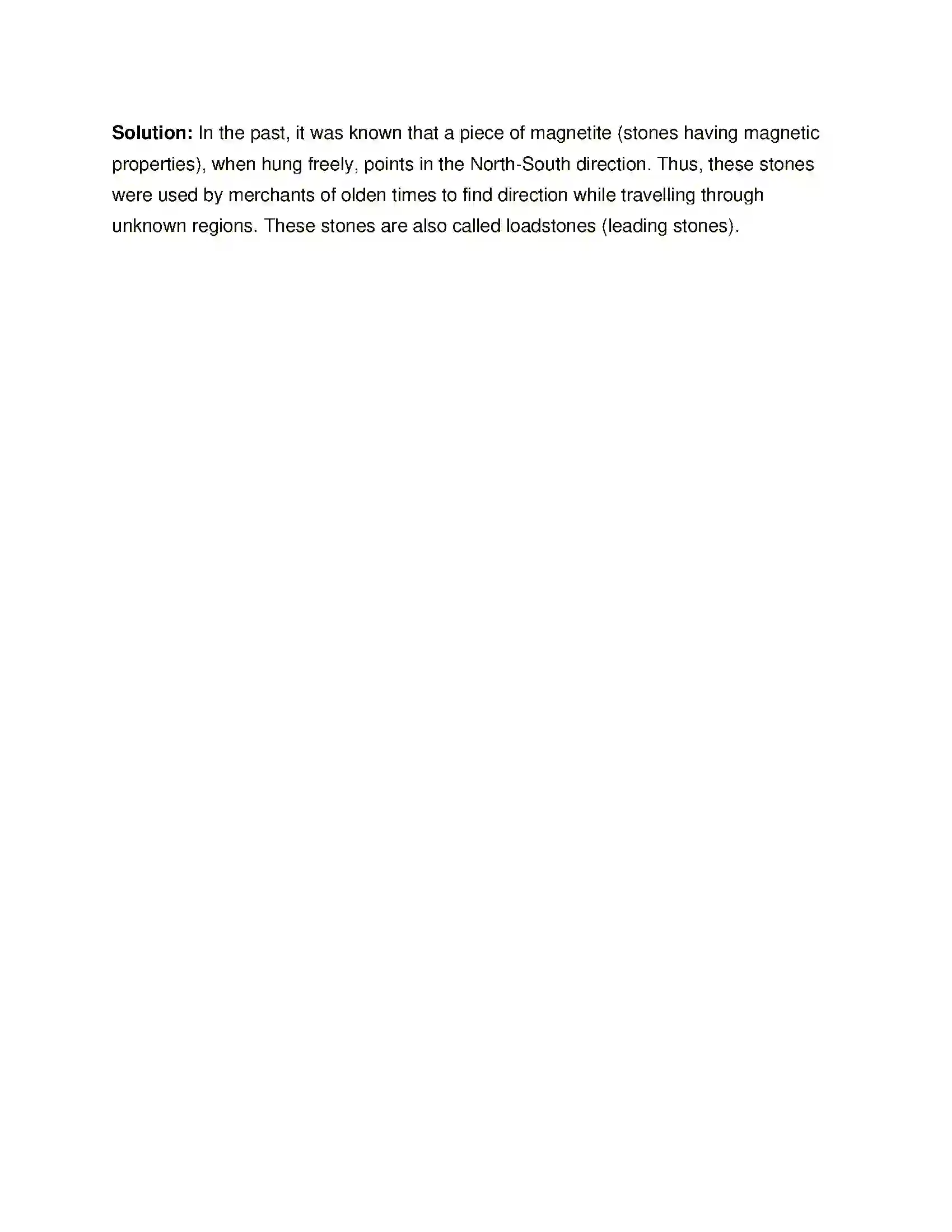 Maharashtra Board Class 7th General Science Properties of a Magnetic Field Solution 5