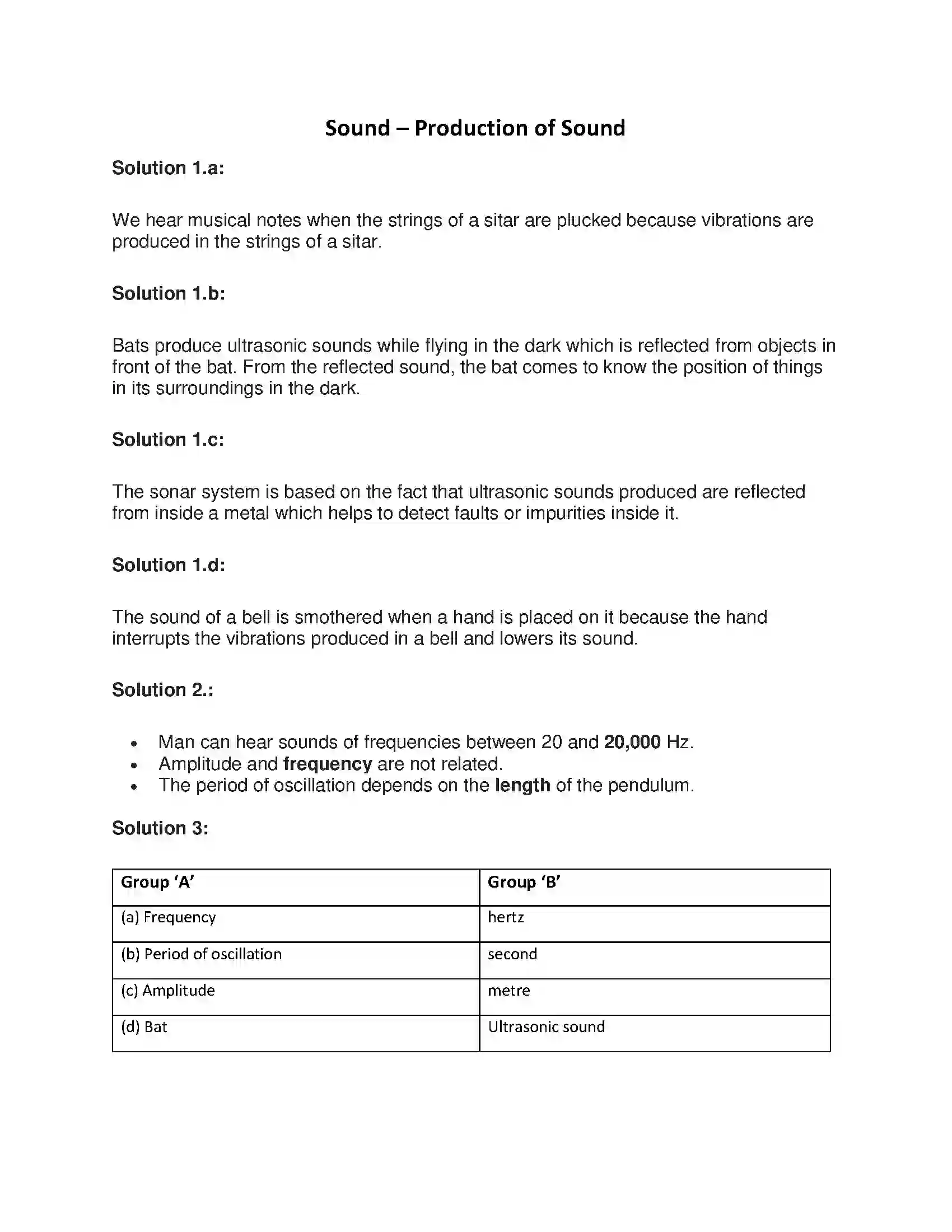 Maharashtra Board Class 7th General Science Sound - Production of Sound Solution 1