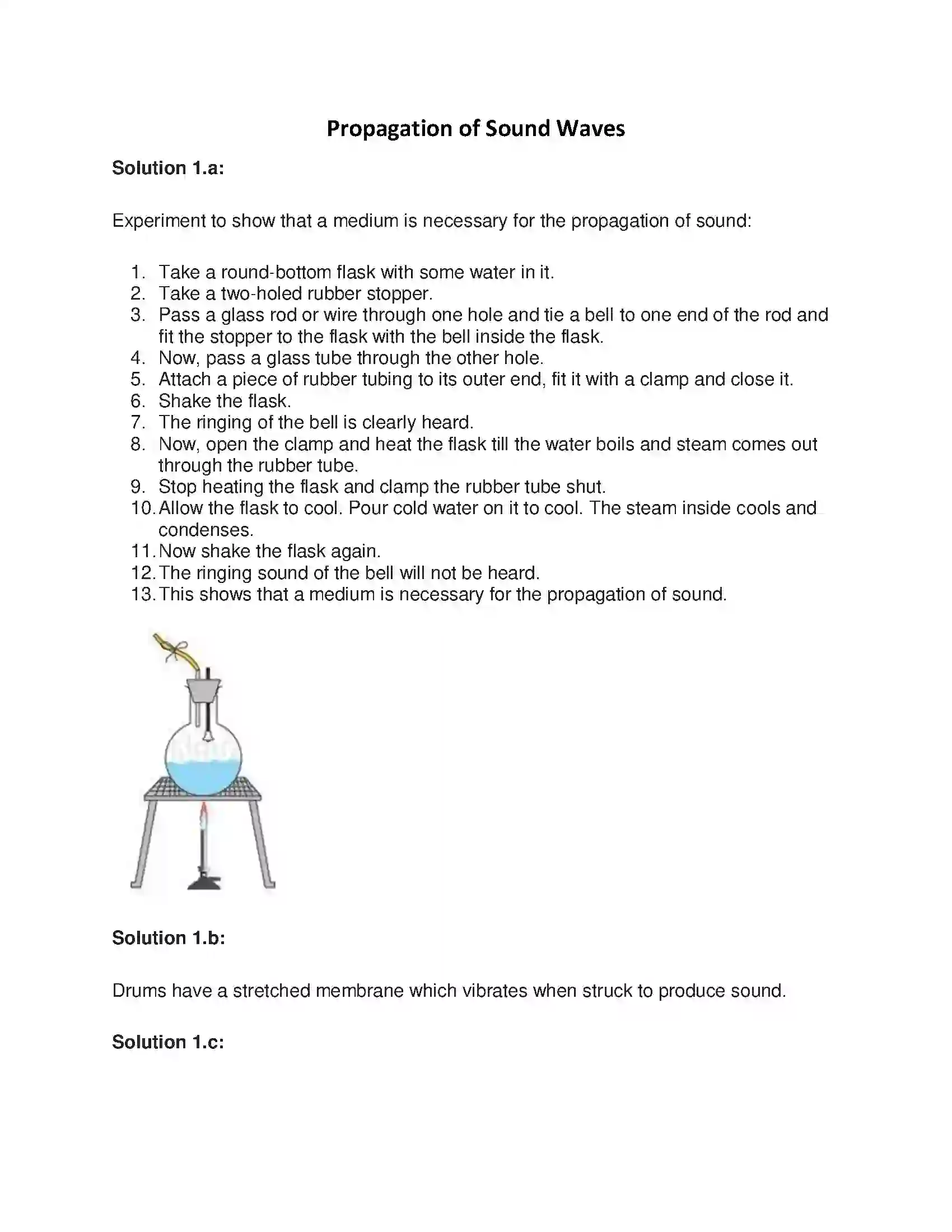 Maharashtra Board Class 7th General Science Propagation of Sound Waves Solution 1