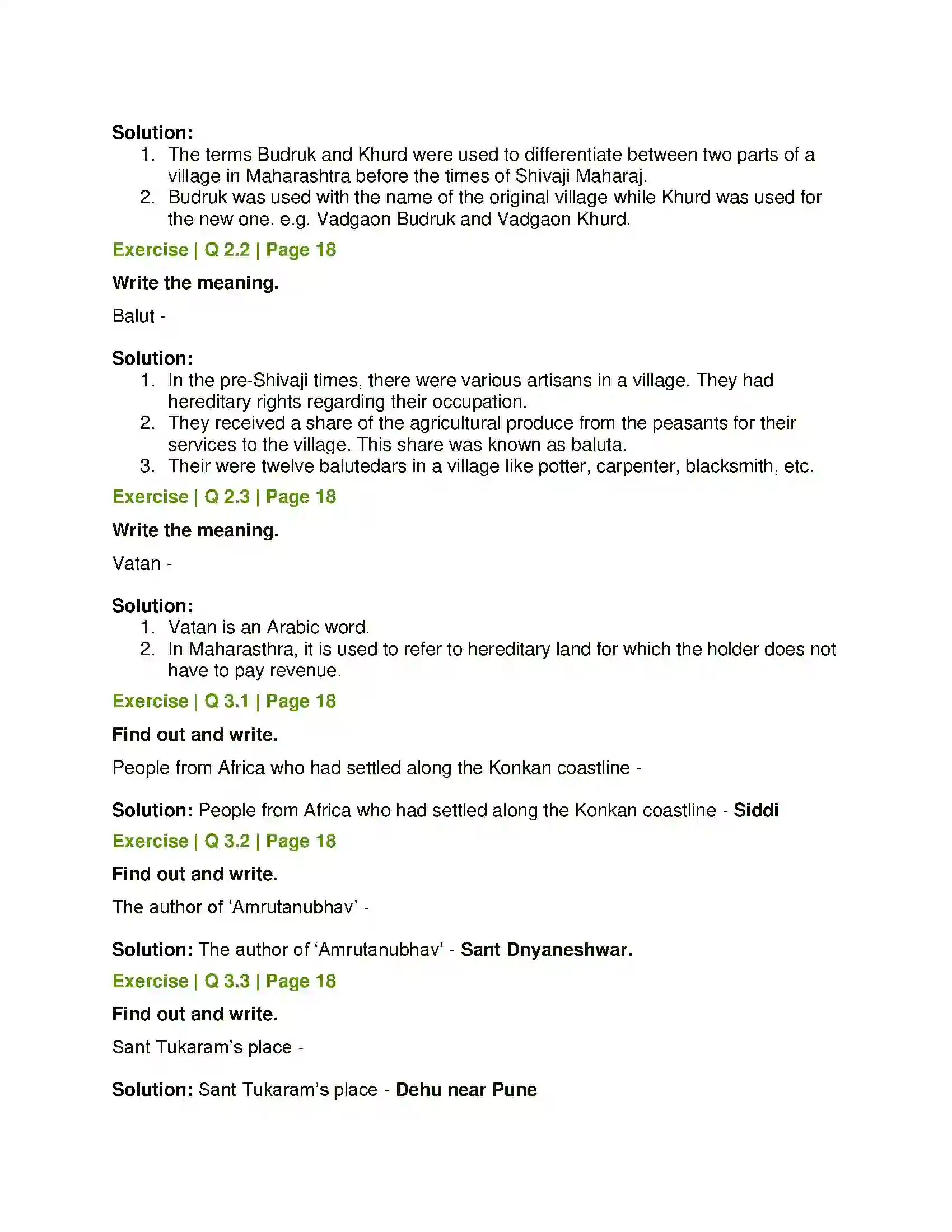 Maharashtra Board Class 7th History and Civics Religious Synthesis Solution 2