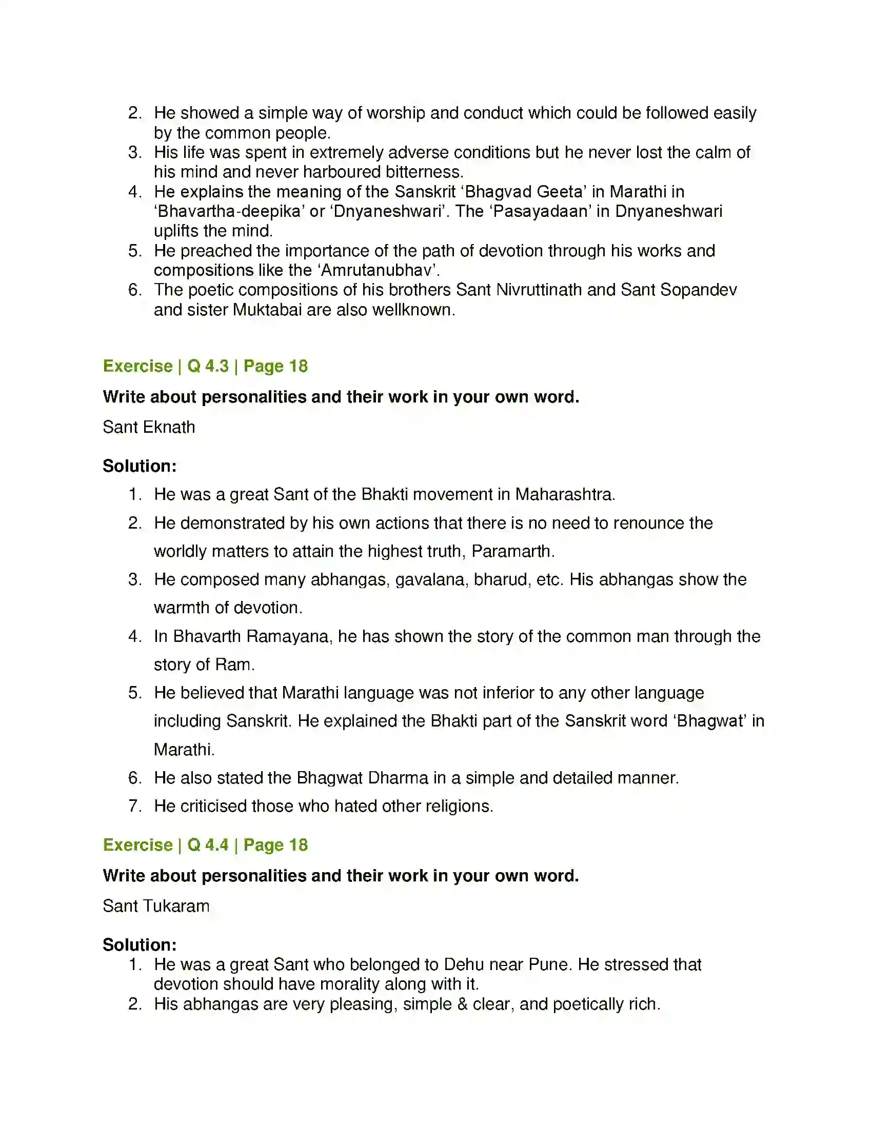 Maharashtra Board Class 7th History and Civics Religious Synthesis Solution 4