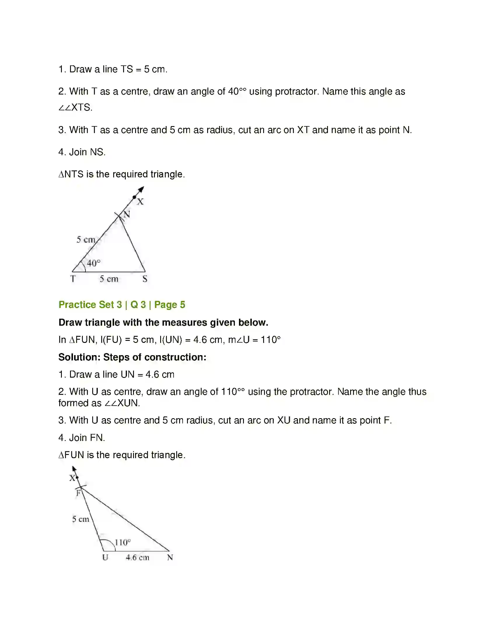 Maharashtra Board Class 7th Mathematics Geometrical Constructions Solution 12