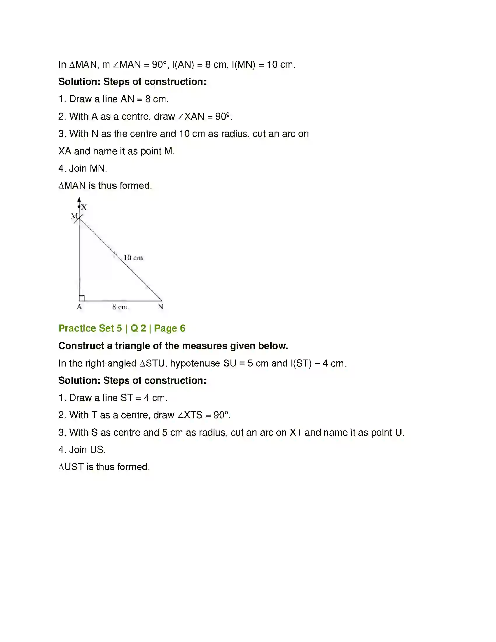 Maharashtra Board Class 7th Mathematics Geometrical Constructions Solution 16