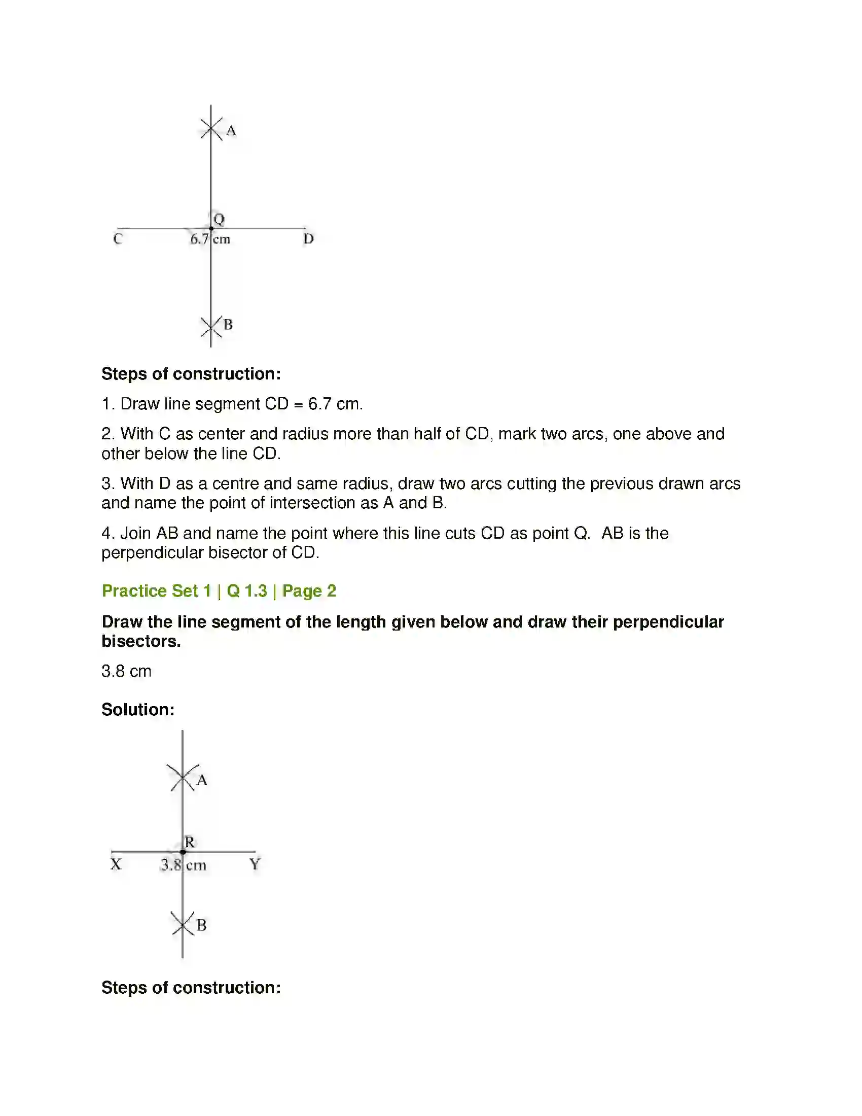 Maharashtra Board Class 7th Mathematics Geometrical Constructions Solution 2