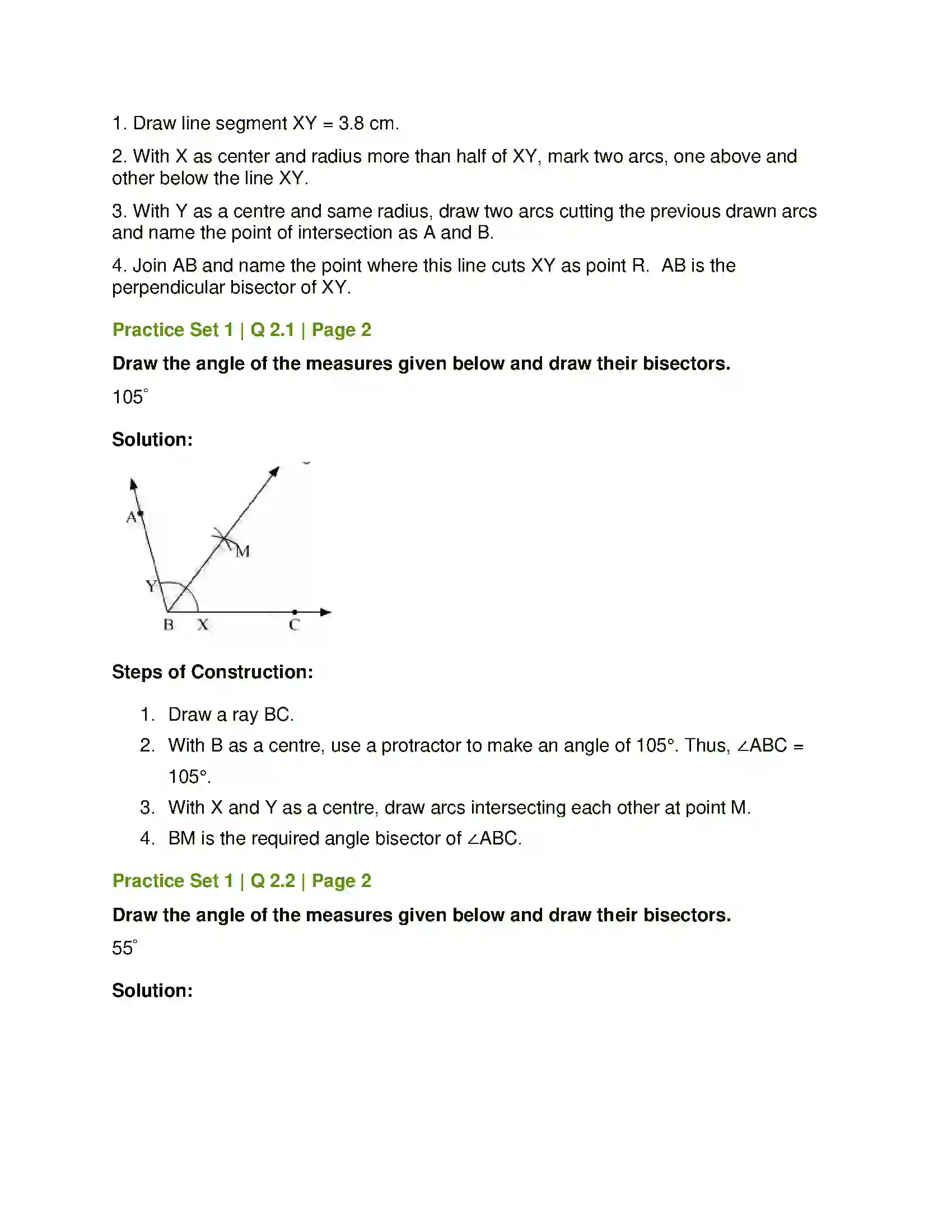 Maharashtra Board Class 7th Mathematics Geometrical Constructions Solution 3