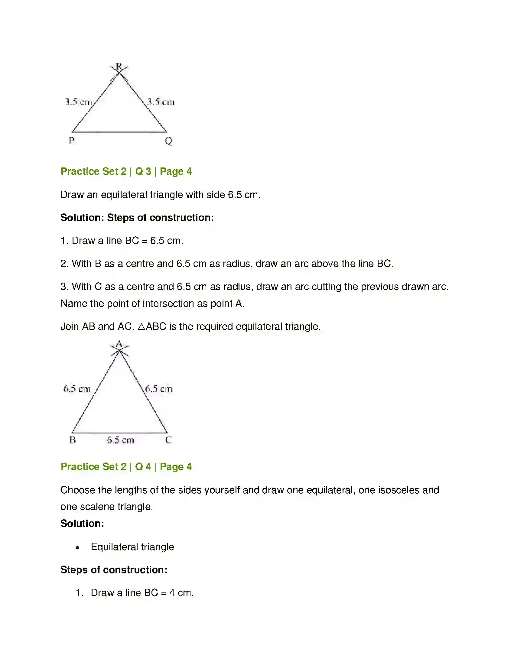 Maharashtra Board Class 7th Mathematics Geometrical Constructions Solution 9