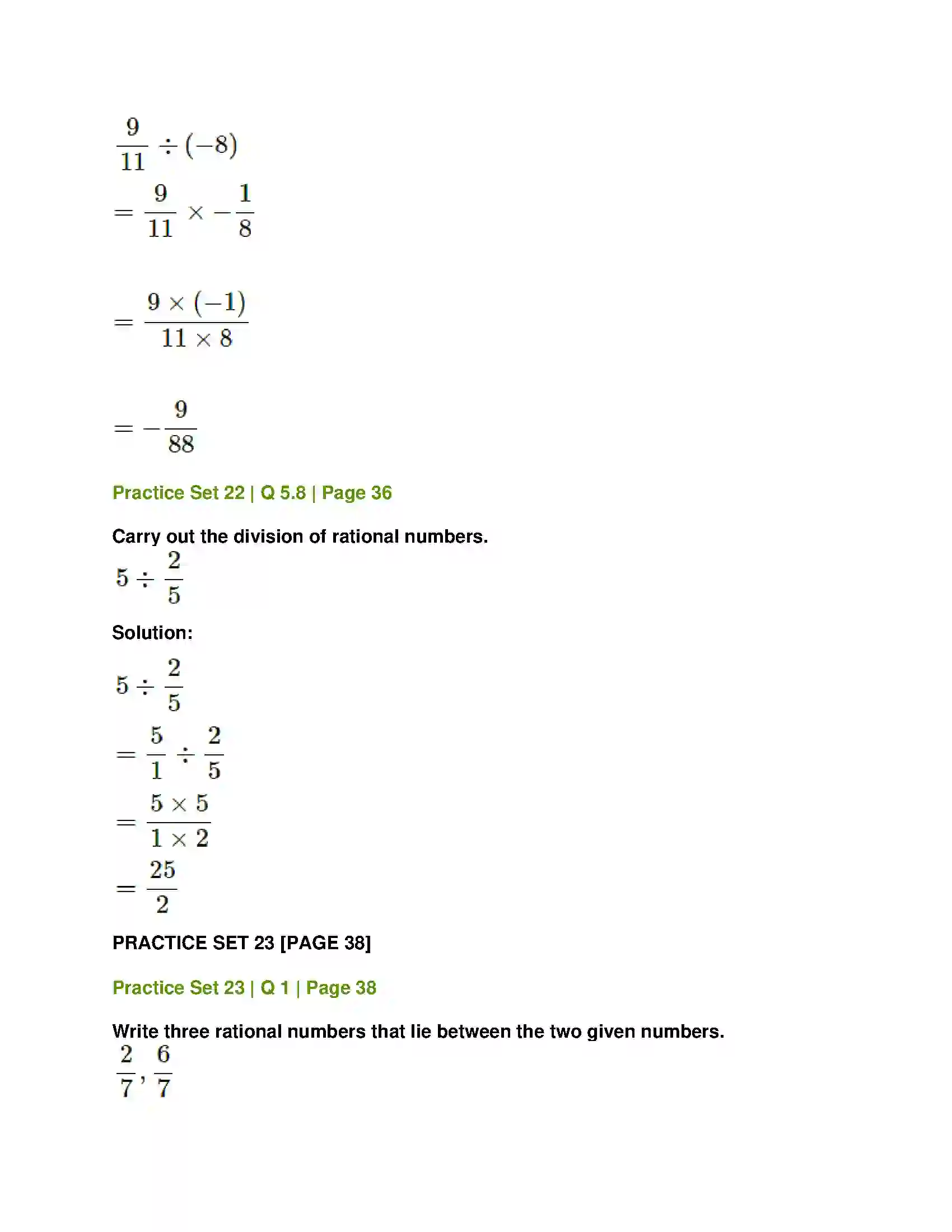 Maharashtra Board Class 7th Mathematics Operations on Rational Numbers Solution 17