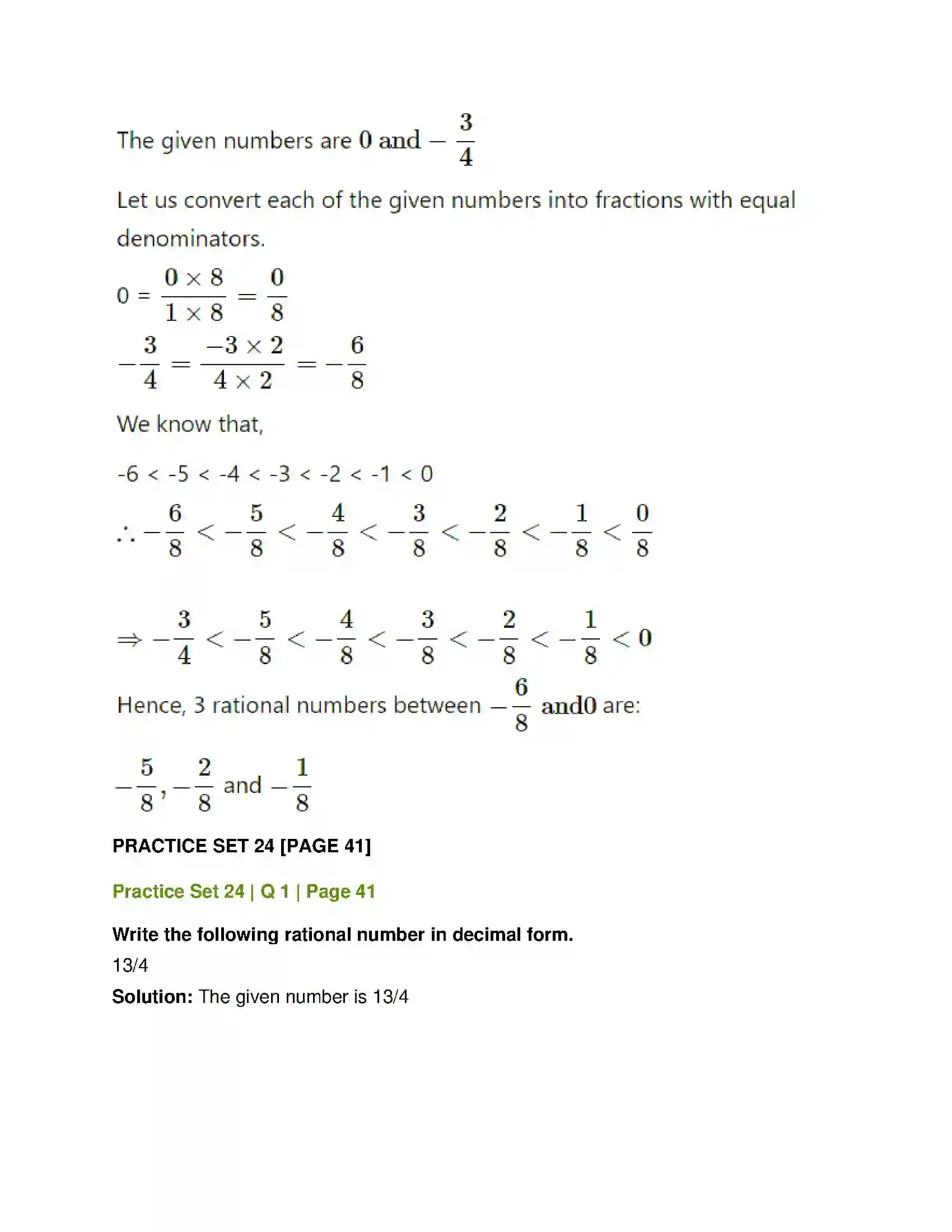 Maharashtra Board Class 7th Mathematics Operations on Rational Numbers Solution 23