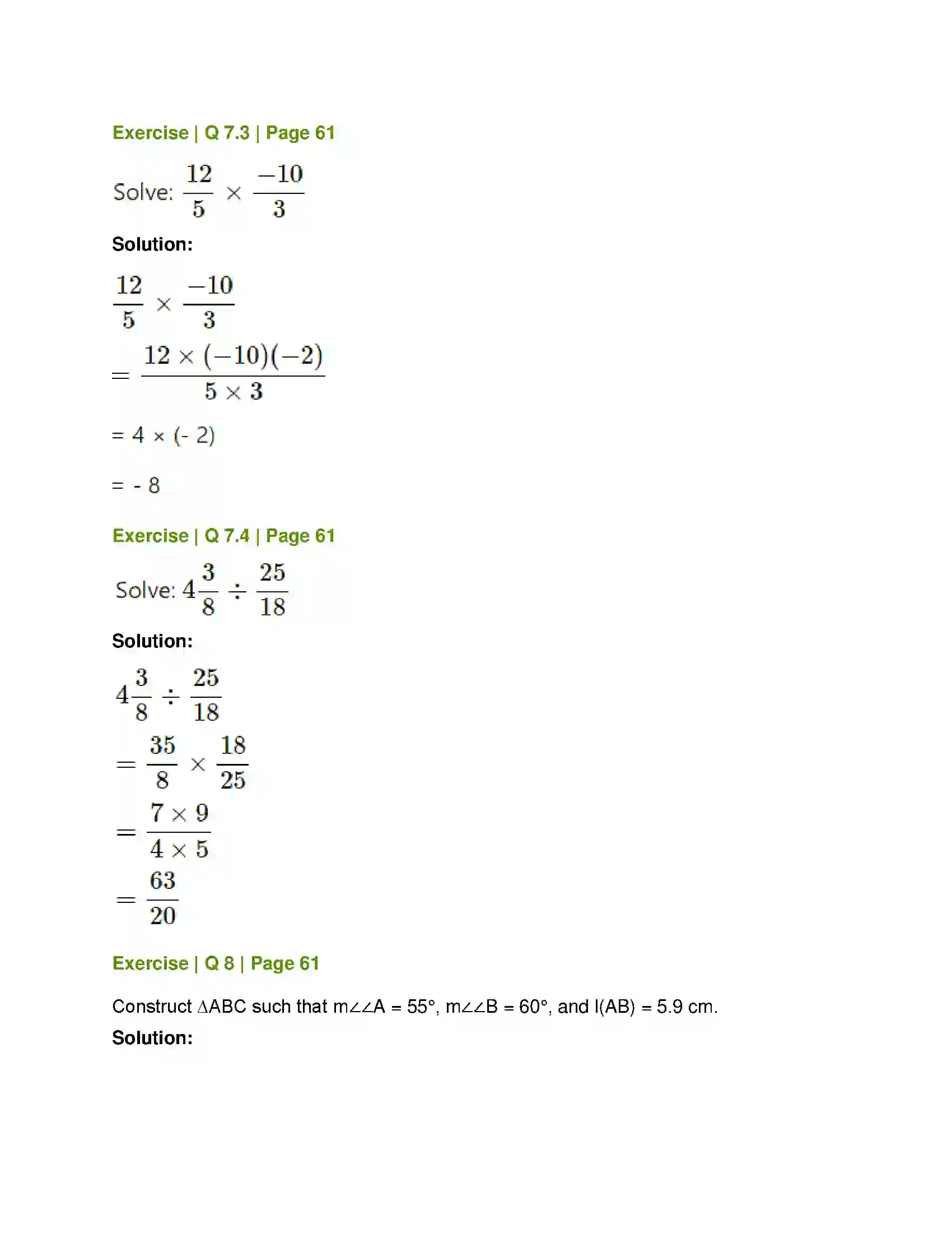 Maharashtra Board Class 7th Mathematics Miscellaneous Problems Set - 1 Solution 10