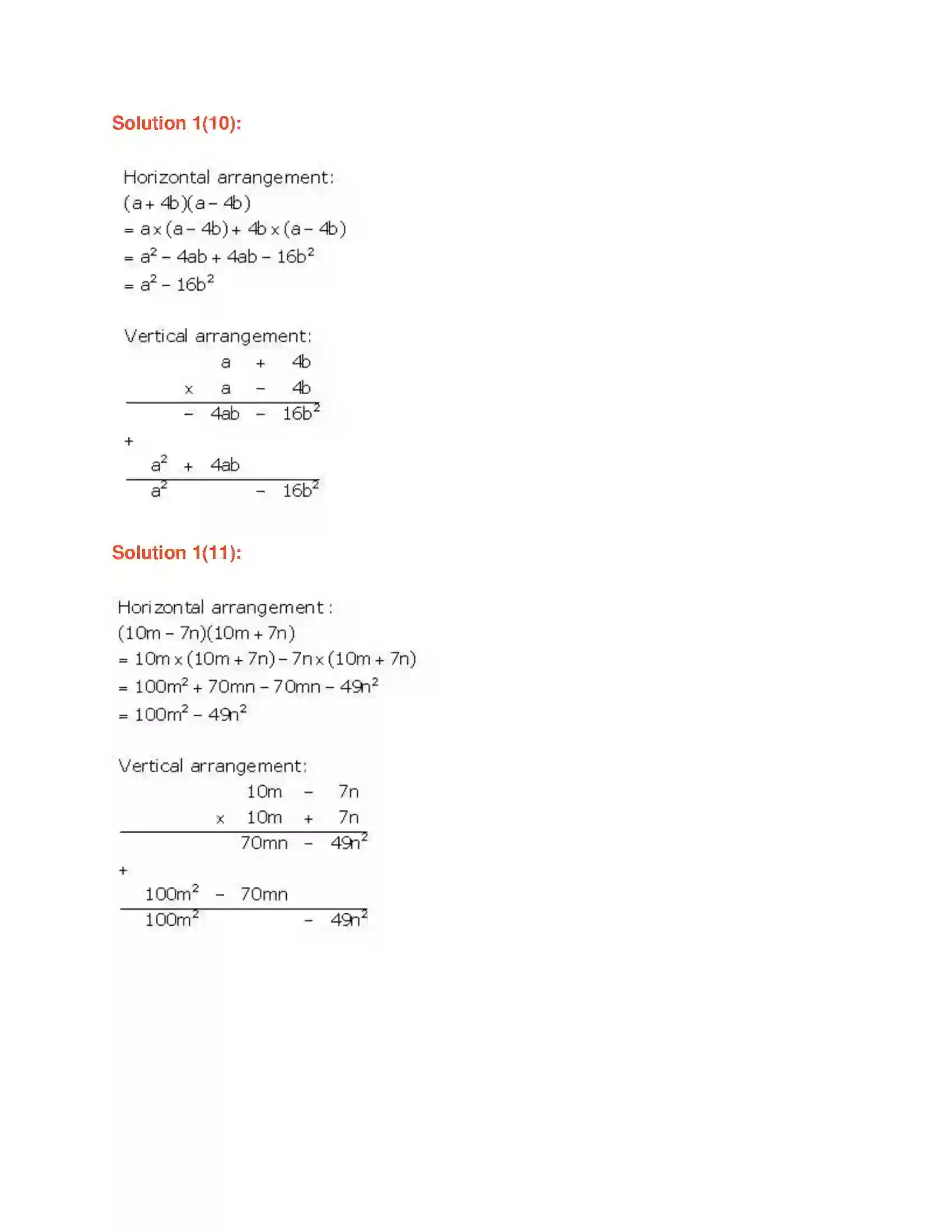 Maharashtra Board Class 7th Mathematics Product of Algebraic Expressions Solution 10