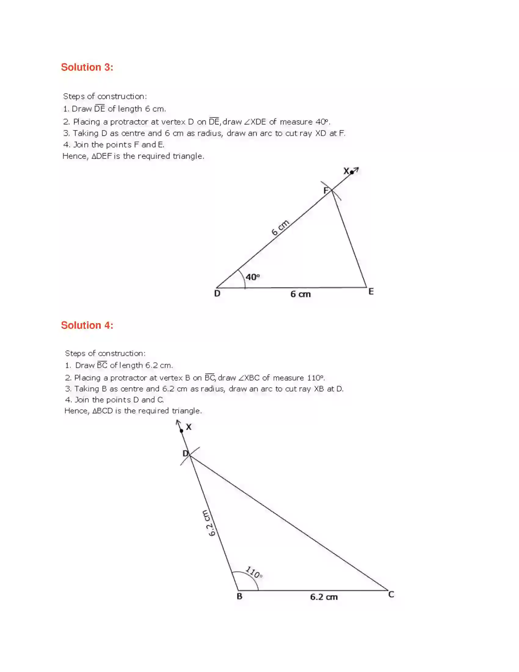 Maharashtra Board Class 7th Mathematics Construction of Triangles Solution 4