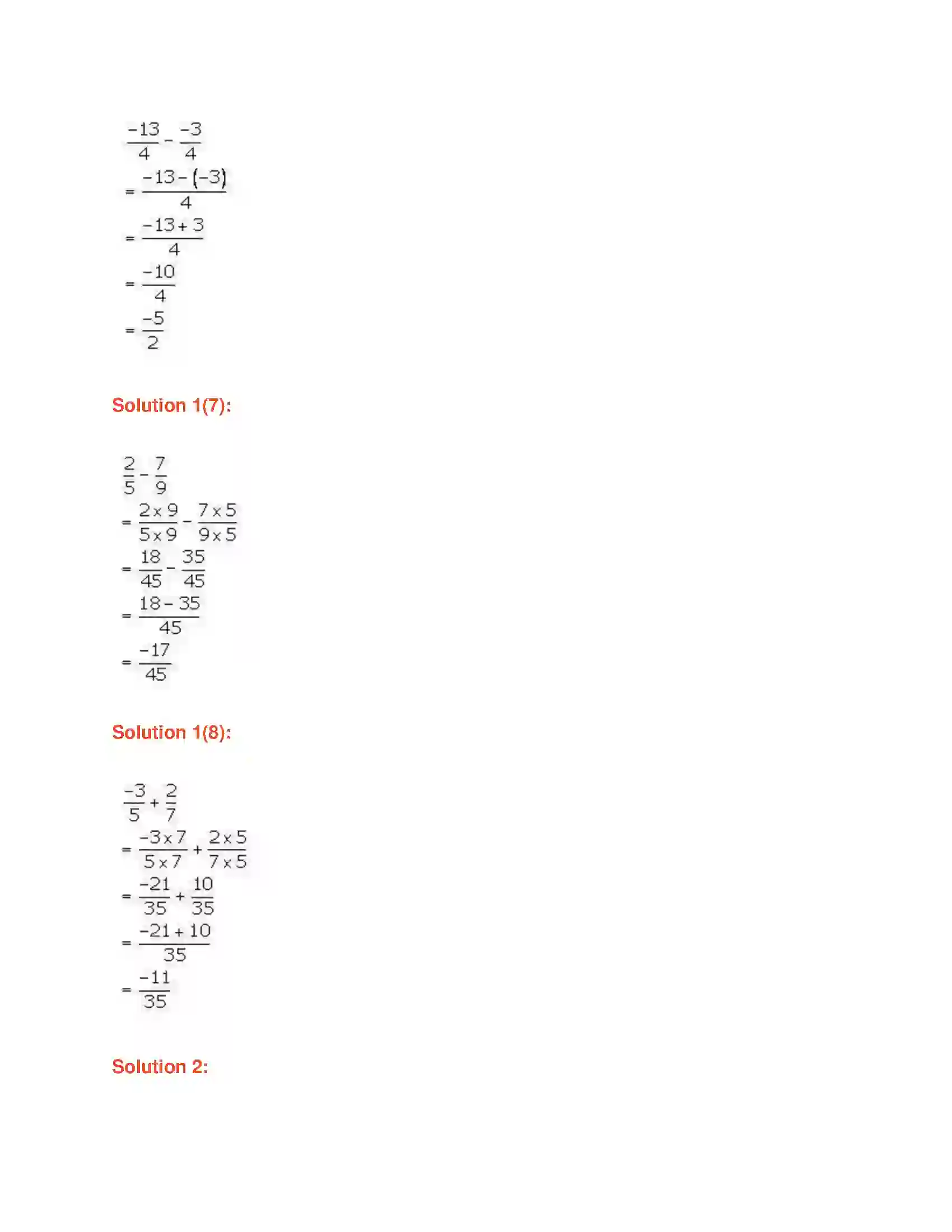 Maharashtra Board Class 7th Mathematics Operations on Rational Numbers Solution 7