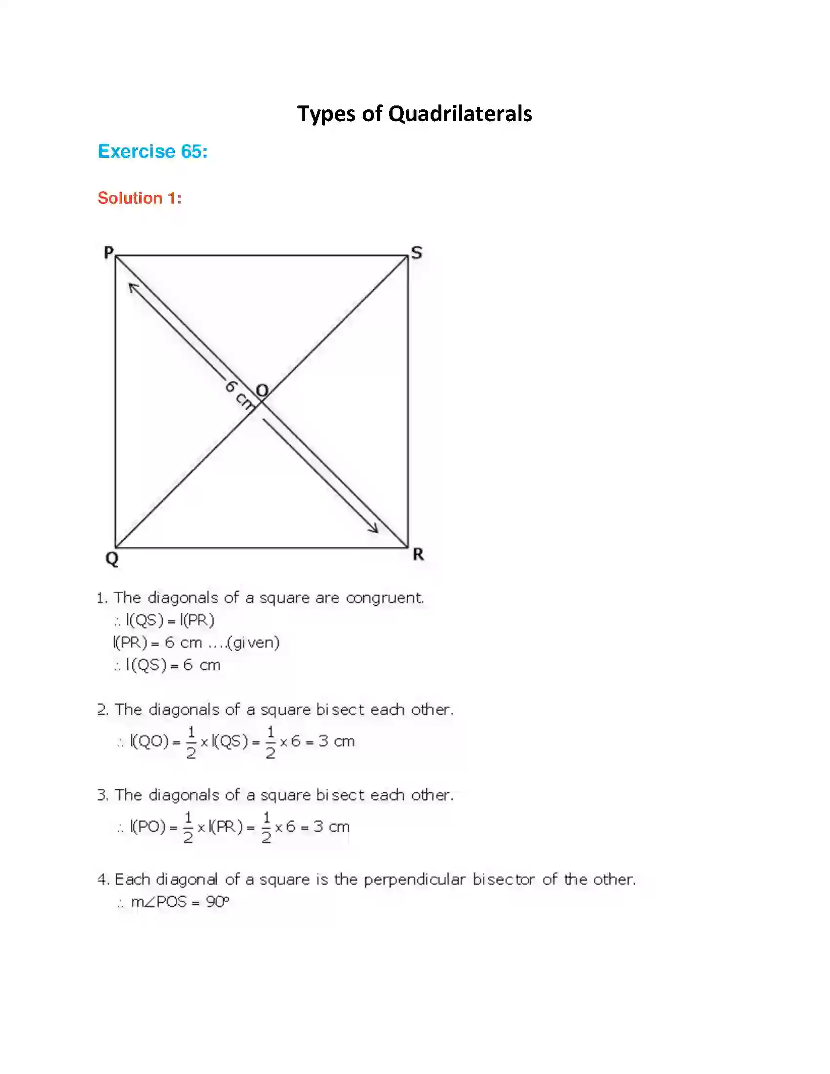 Maharashtra Board Class 7th Mathematics Types of Quadrilaterals Solution 1