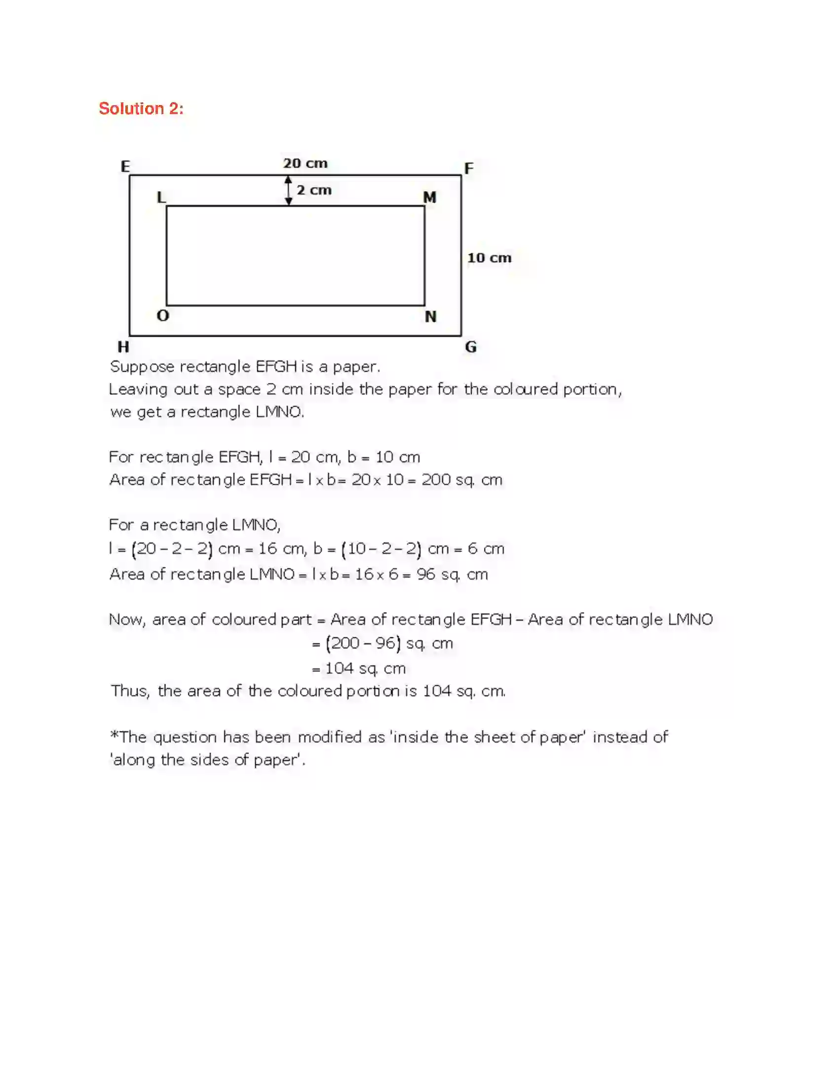 Maharashtra Board Class 7th Mathematics Area Solution 10