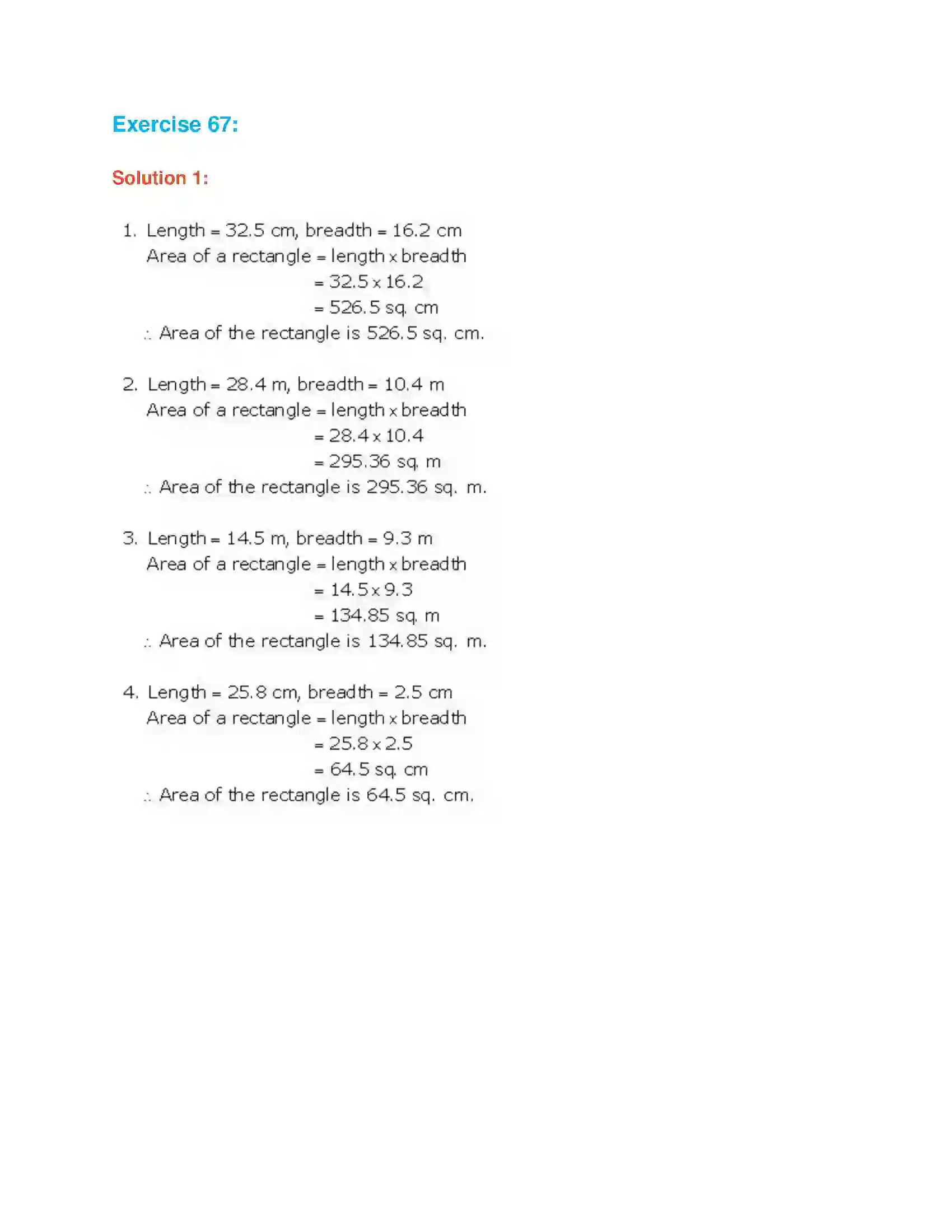 Maharashtra Board Class 7th Mathematics Area Solution 2