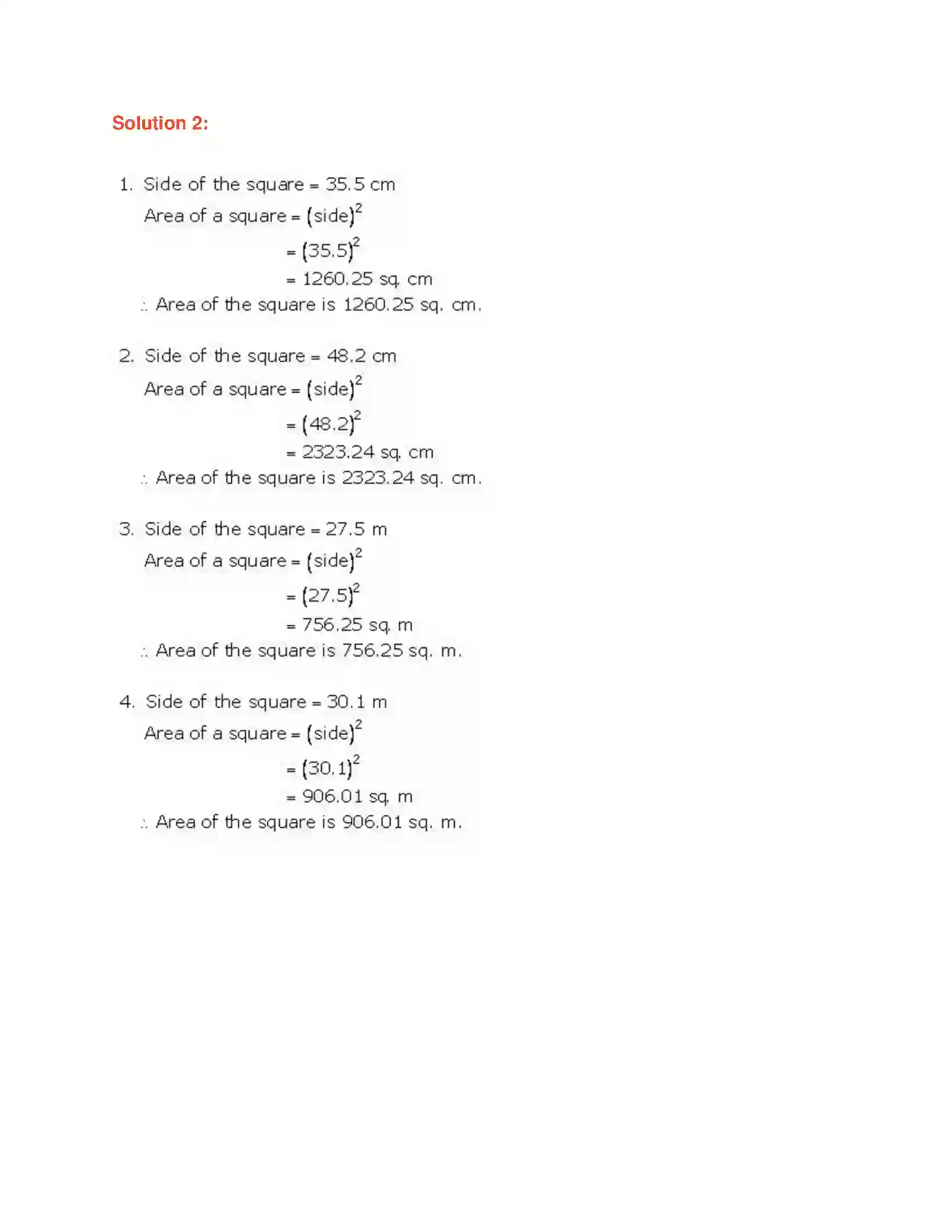Maharashtra Board Class 7th Mathematics Area Solution 3