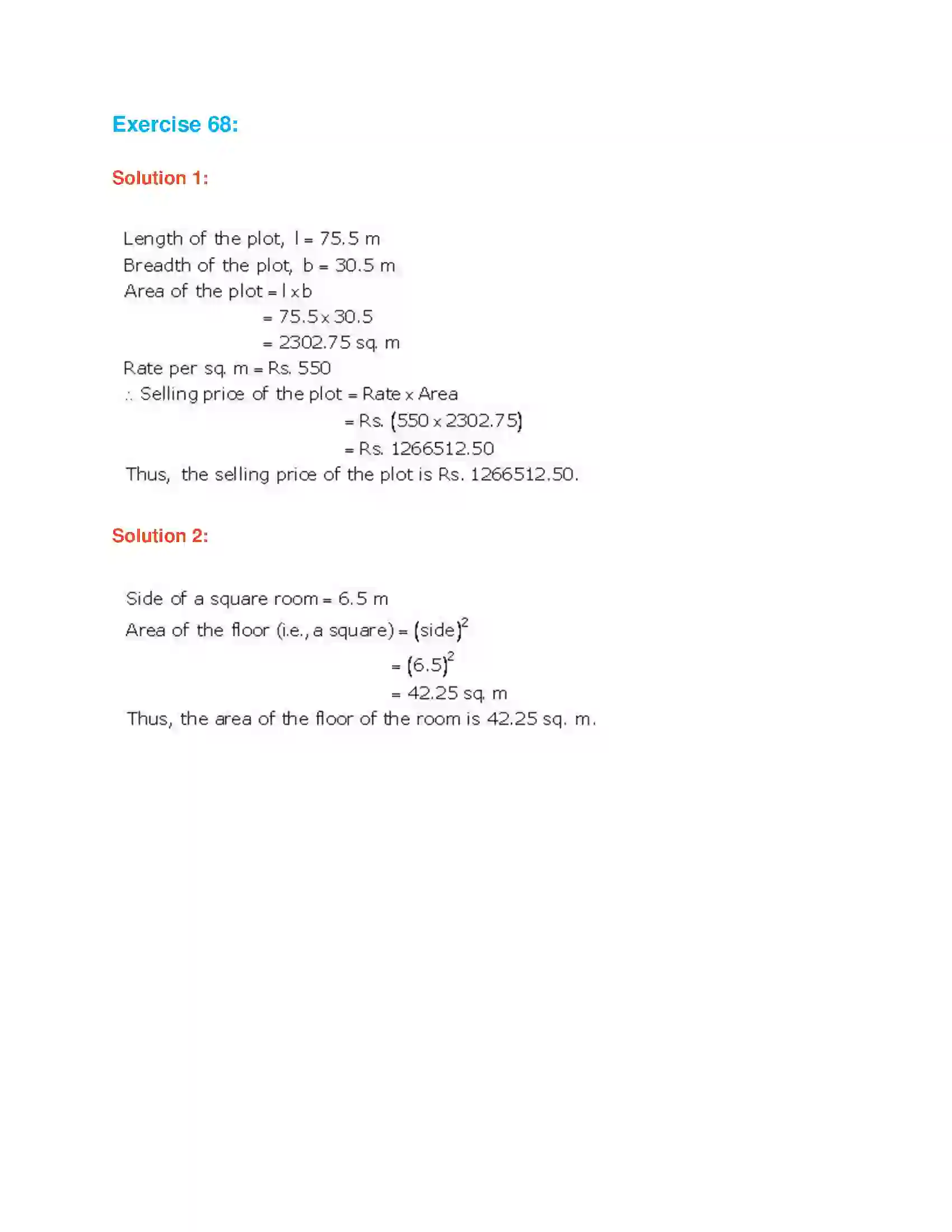 Maharashtra Board Class 7th Mathematics Area Solution 4