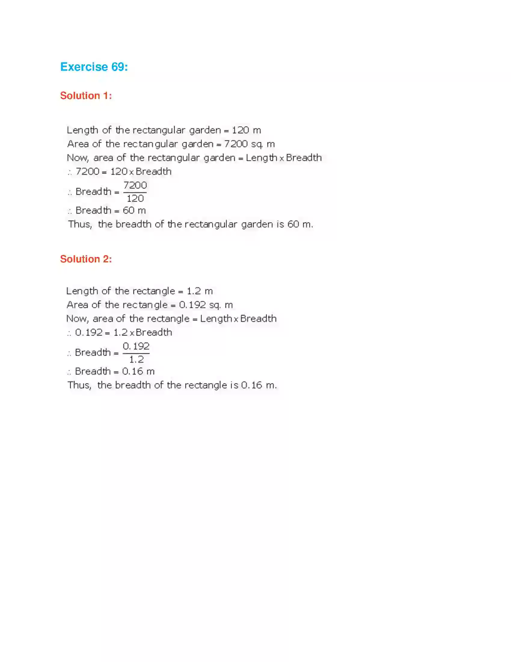 Maharashtra Board Class 7th Mathematics Area Solution 7