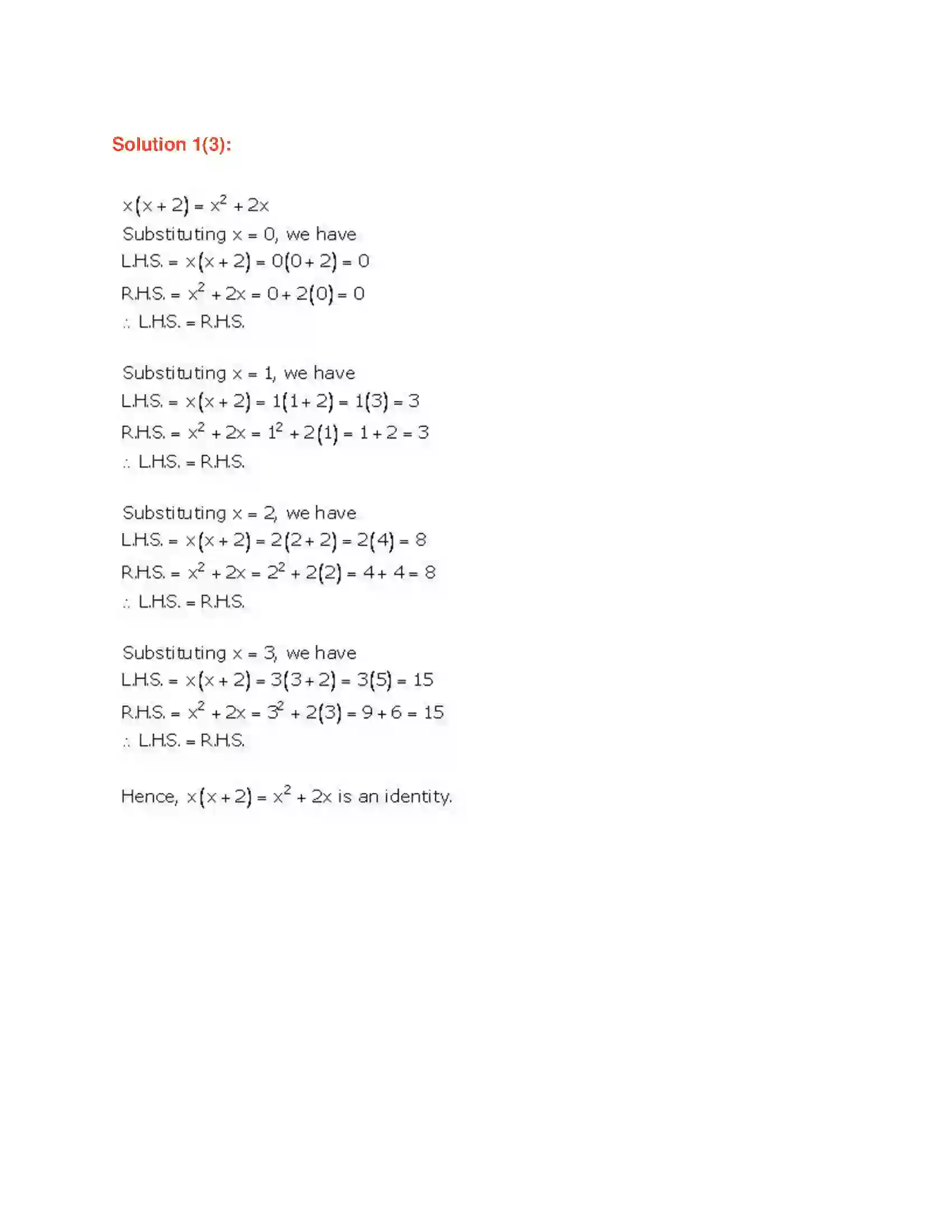 Maharashtra Board Class 7th Mathematics Identity Solution 8