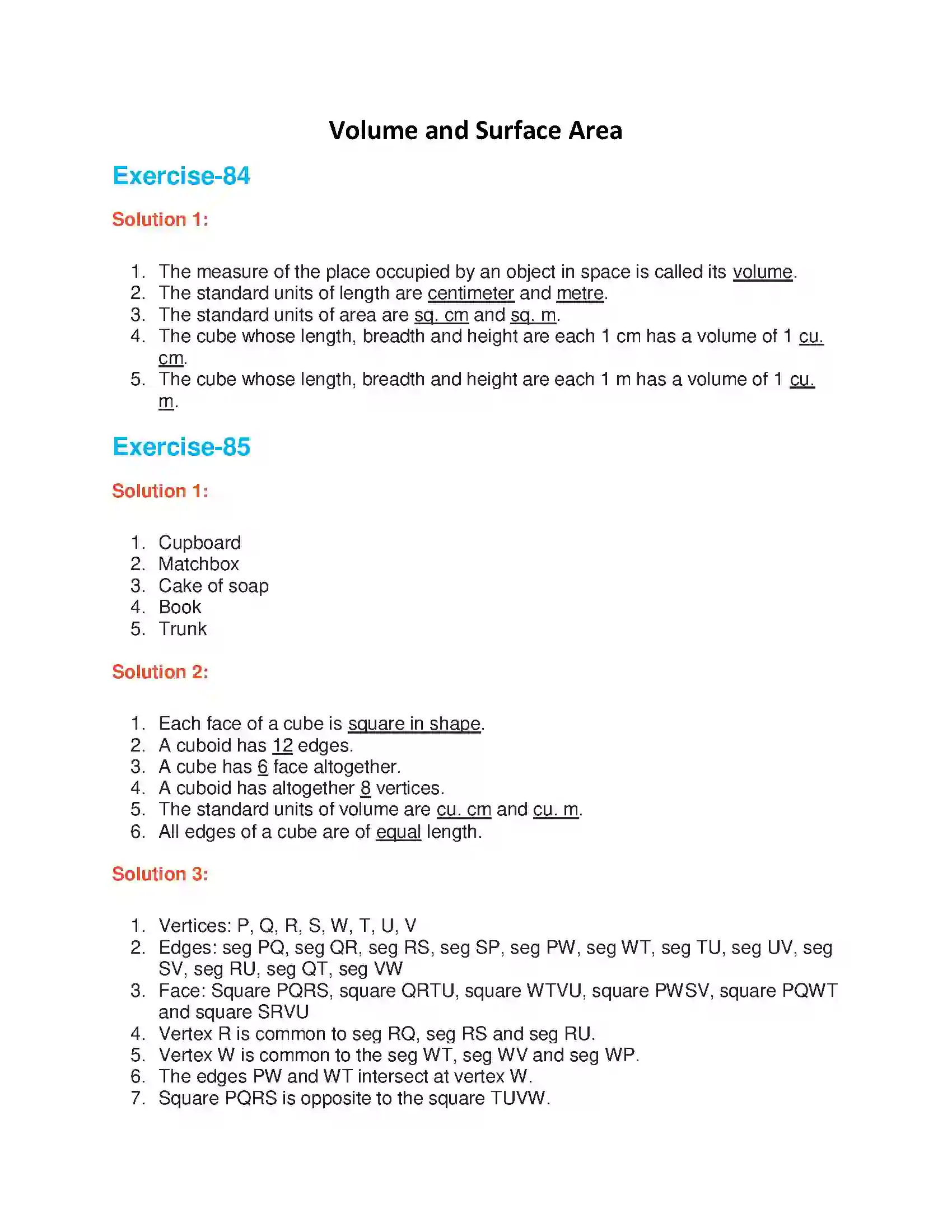 Maharashtra Board Class 7th Mathematics Volume and Surface Area Solution 1