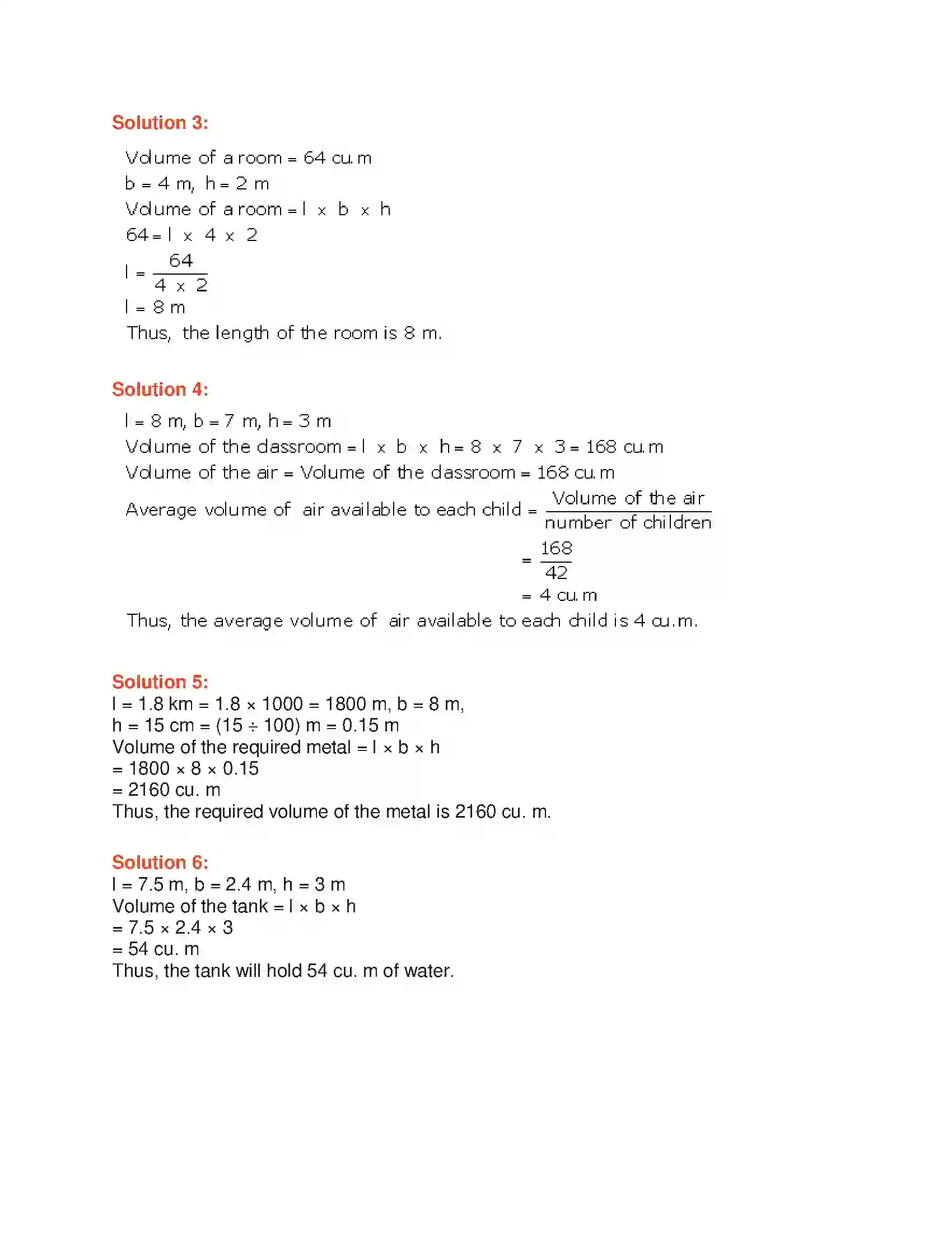 Maharashtra Board Class 7th Mathematics Volume and Surface Area Solution 8