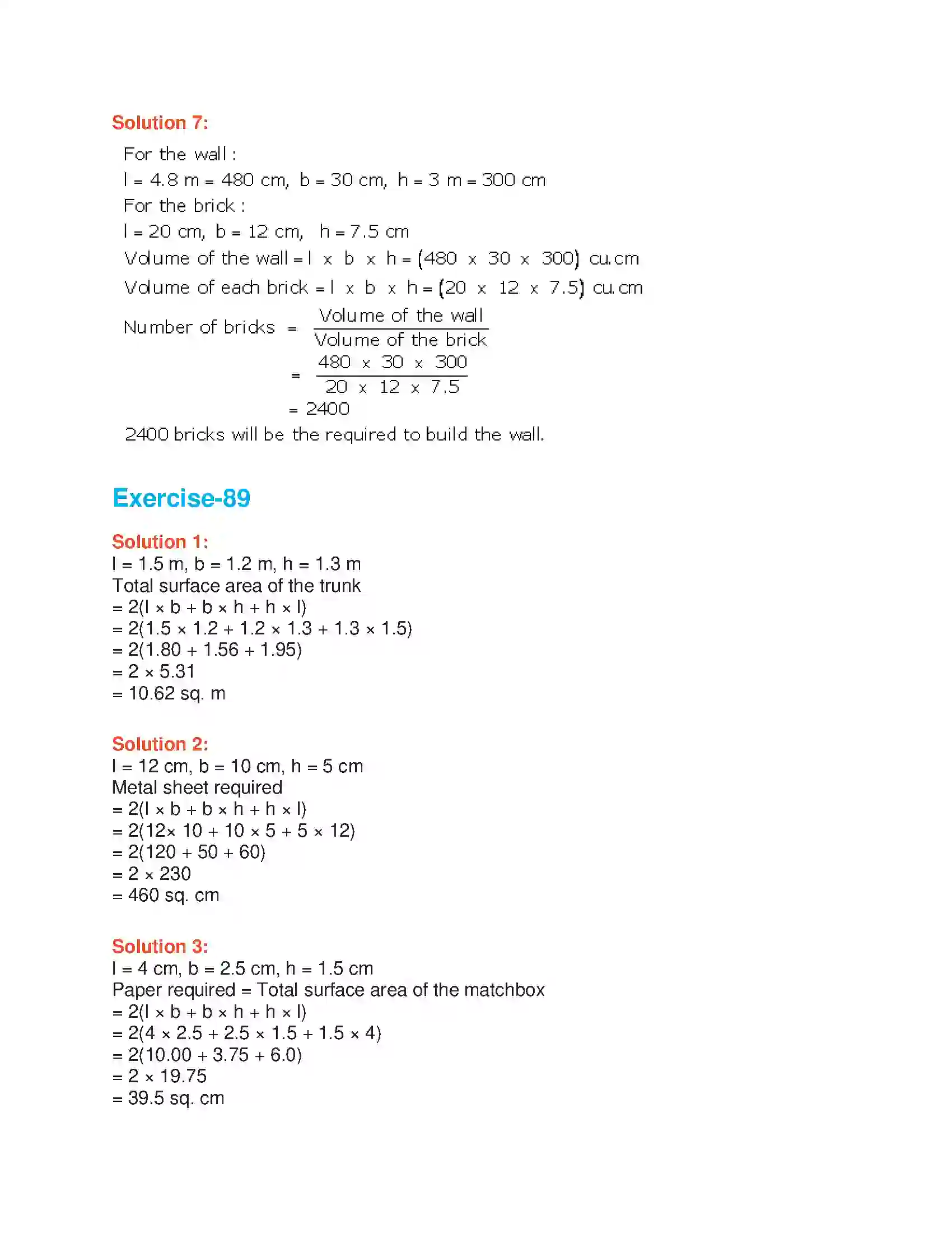 Maharashtra Board Class 7th Mathematics Volume and Surface Area Solution 9