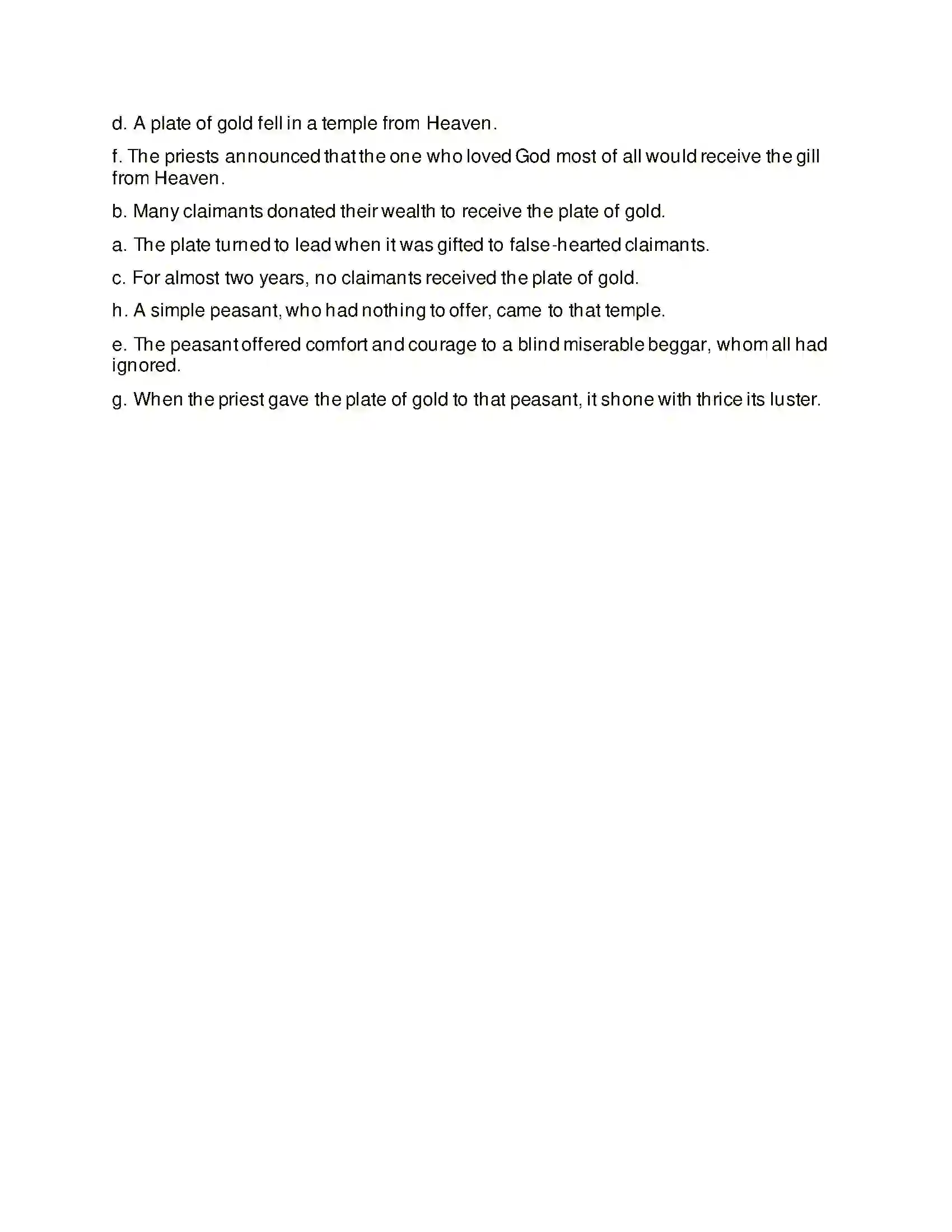 Maharashtra Board Class 8th English 3.1 The Plate of Gold Solution 5