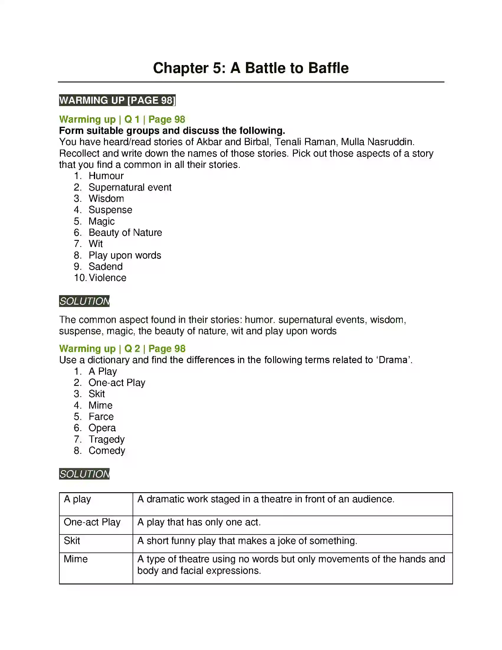 Maharashtra Board Class 8th English 4.5 A Battle to Baffle Solution 1