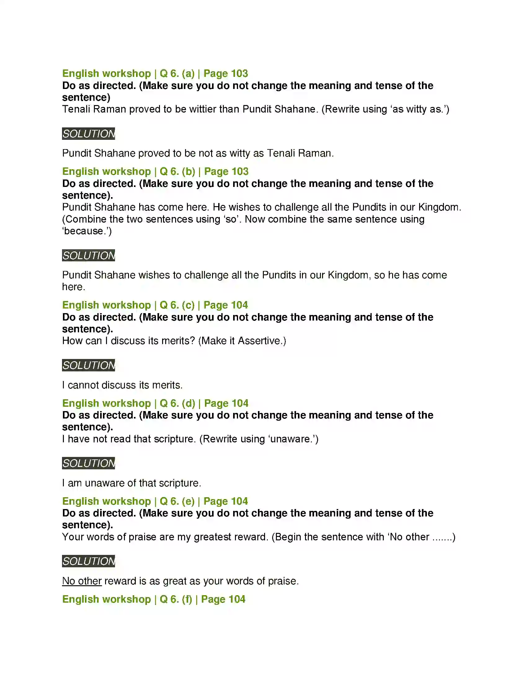 Maharashtra Board Class 8th English 4.5 A Battle to Baffle Solution 6