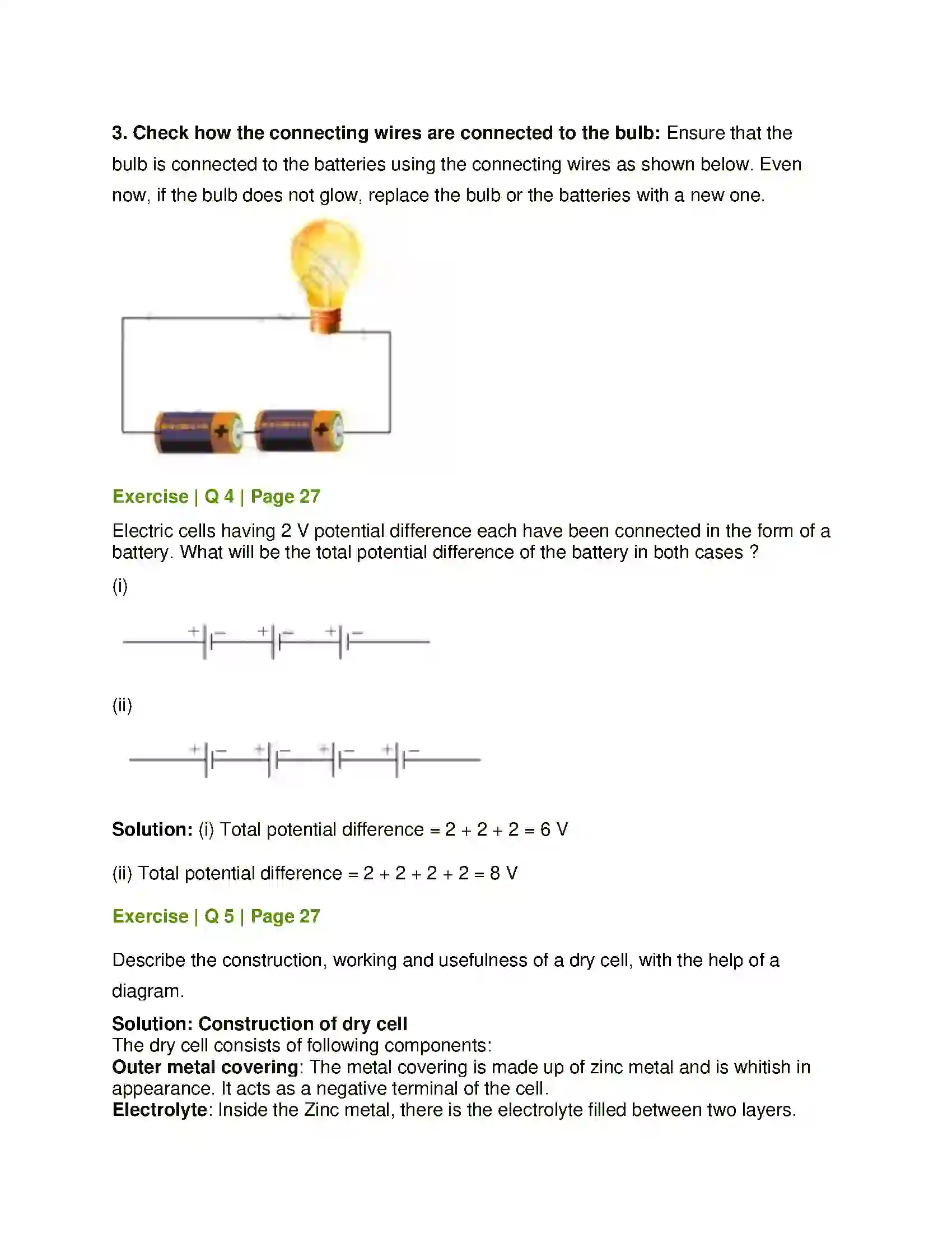 Maharashtra Board Class 8th General Science Current Electricity and Magnetism Solution 3