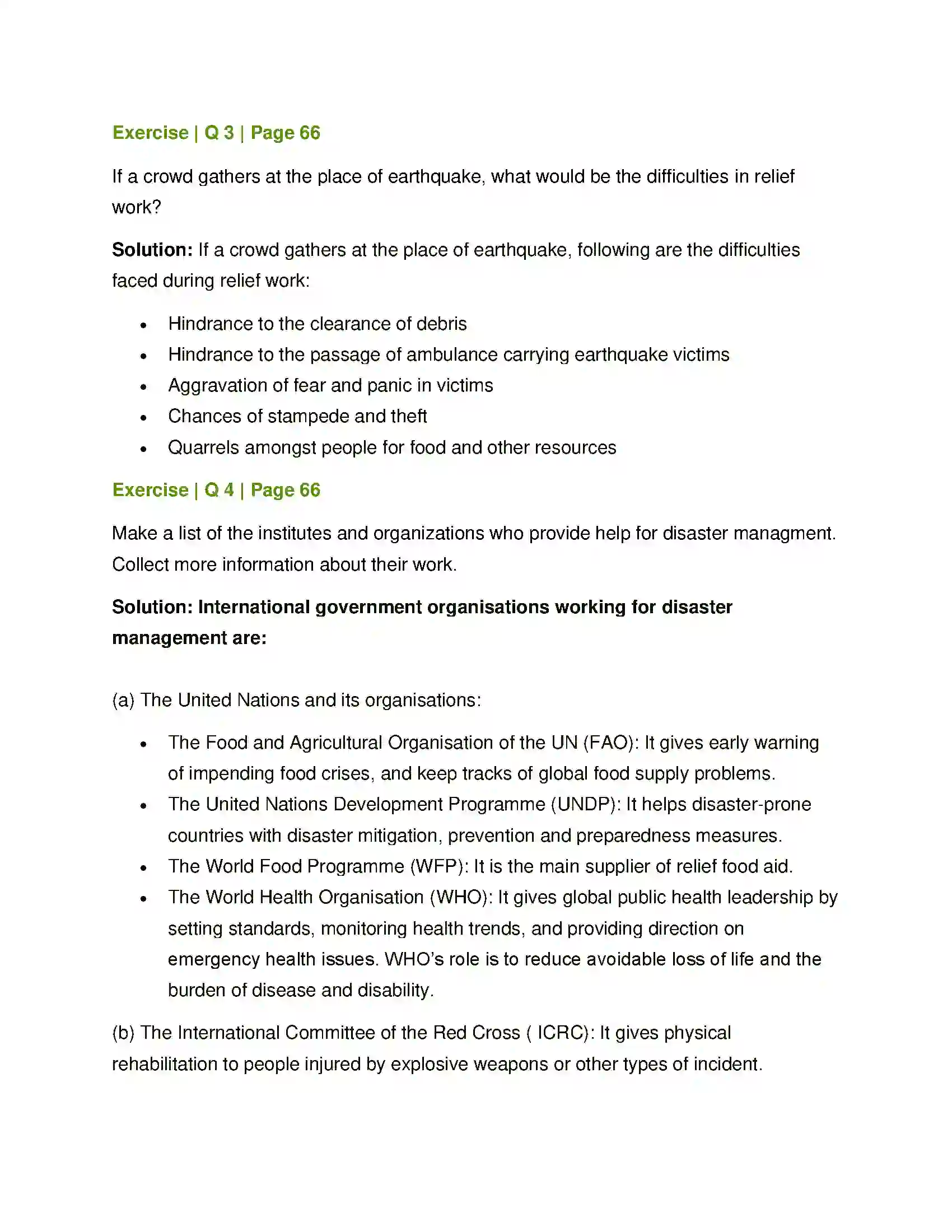 Maharashtra Board Class 8th General Science Disaster Management Solution 4