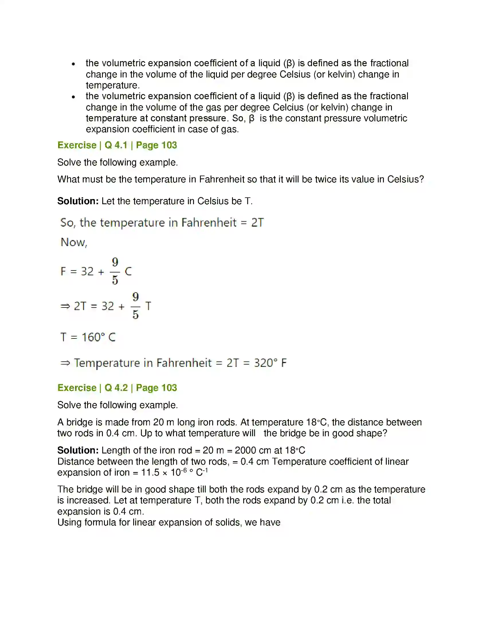 Maharashtra Board Class 8th General Science Measurement and Effects of Heat Solution 6