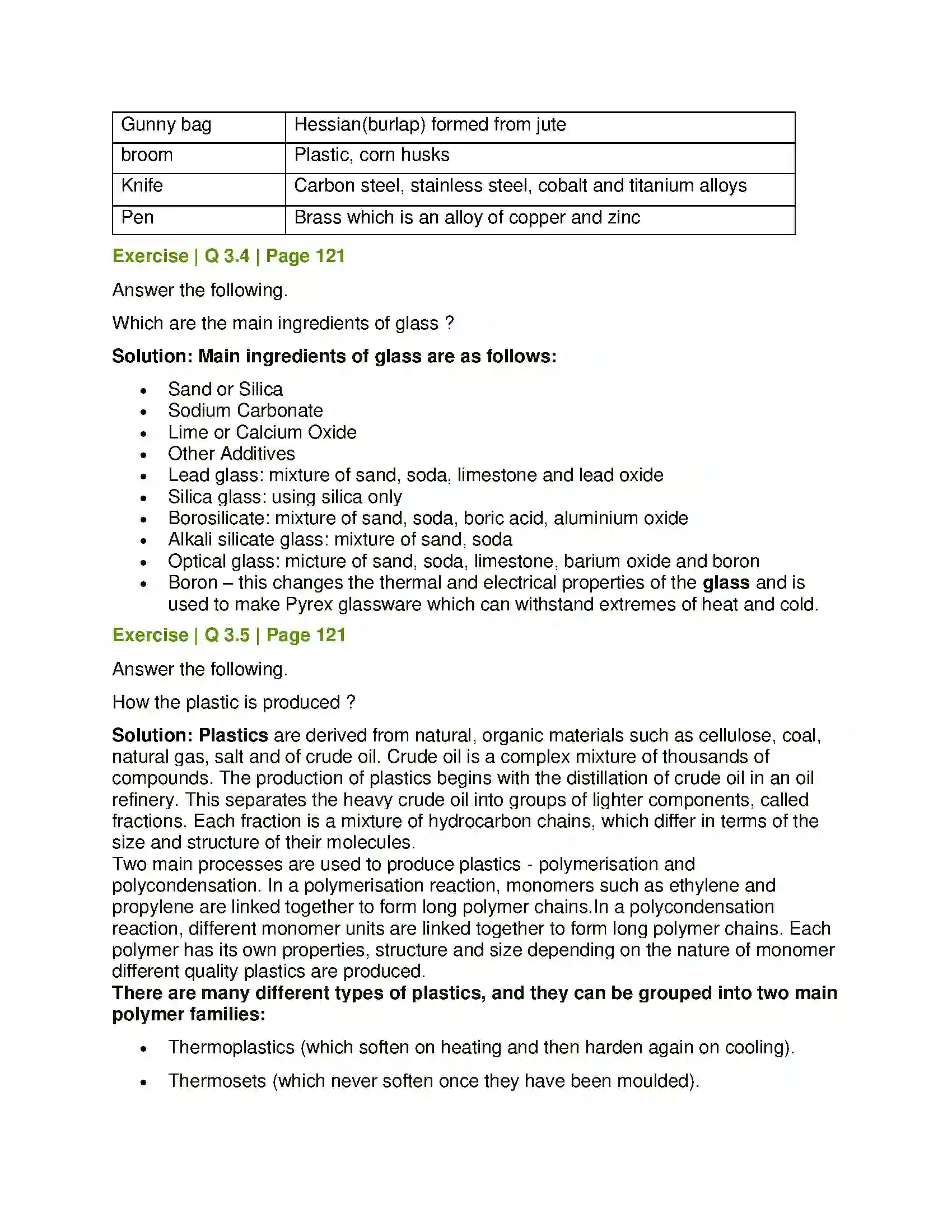 Maharashtra Board Class 8th General Science Man made Materials Solution 3
