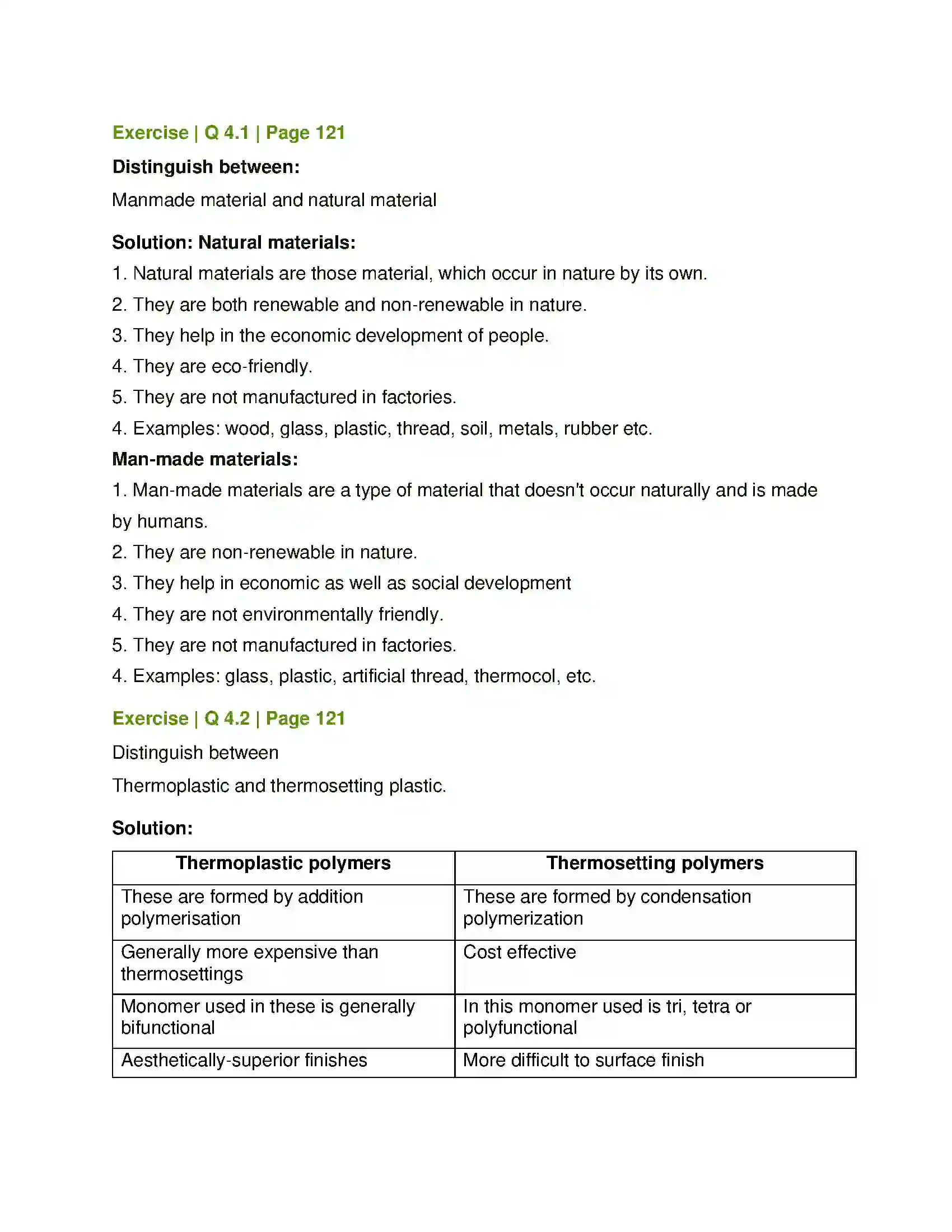 Maharashtra Board Class 8th General Science Man made Materials Solution 4