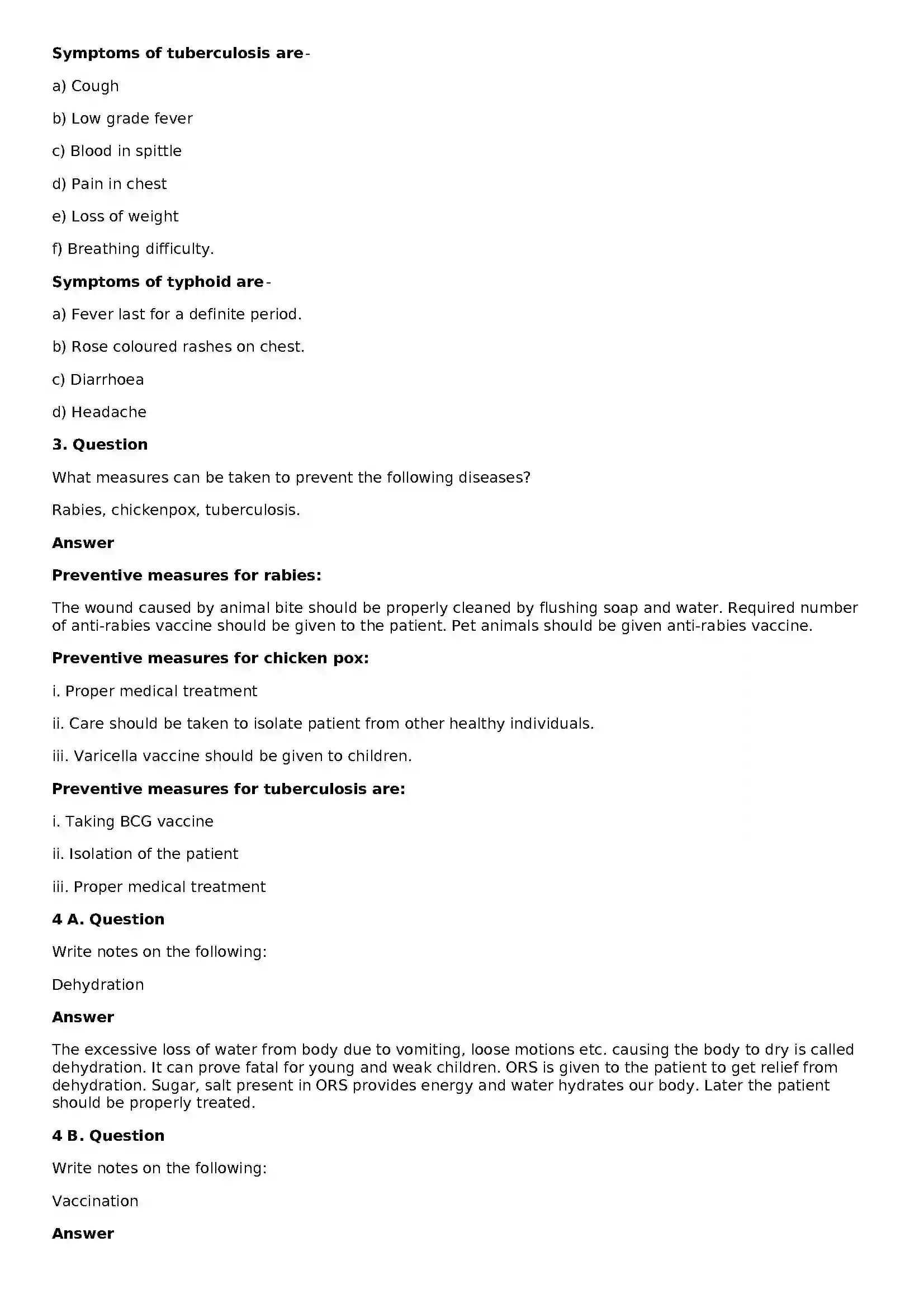 Maharashtra Board Class 8th General Science Diseases Solution 2