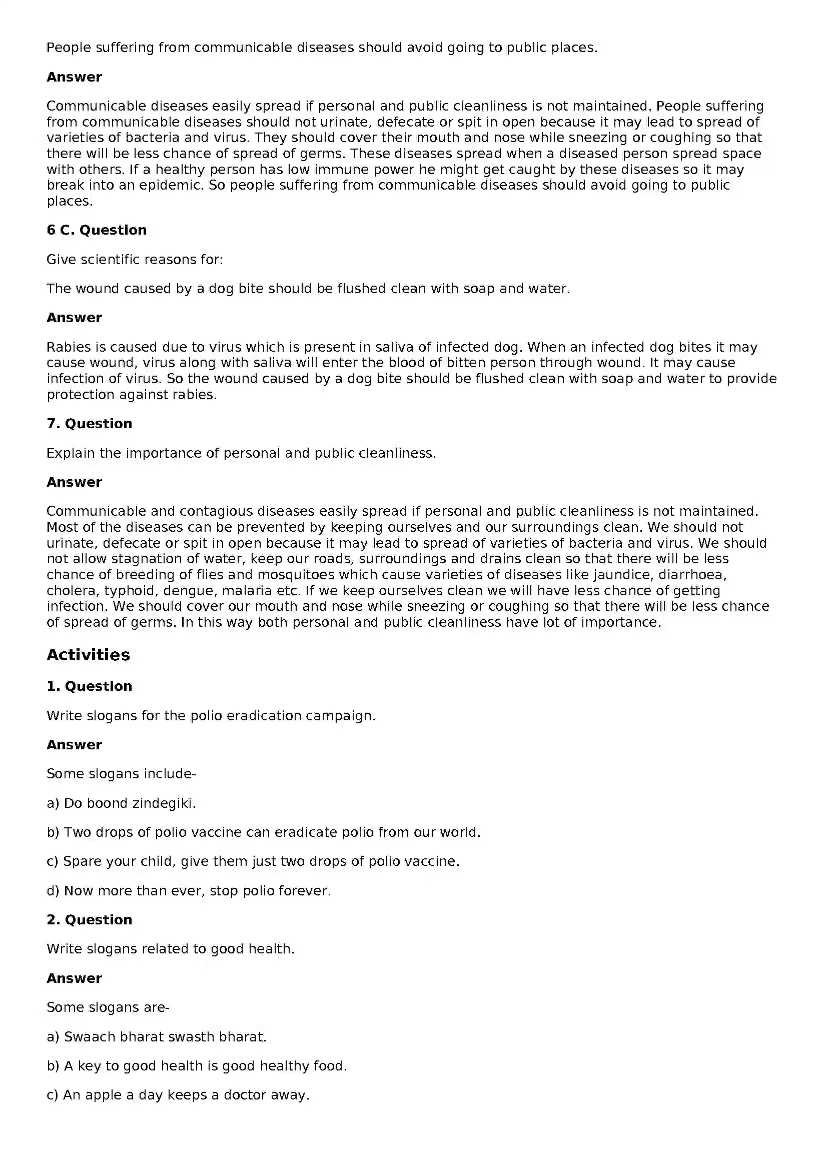 Maharashtra Board Class 8th General Science Diseases Solution 4