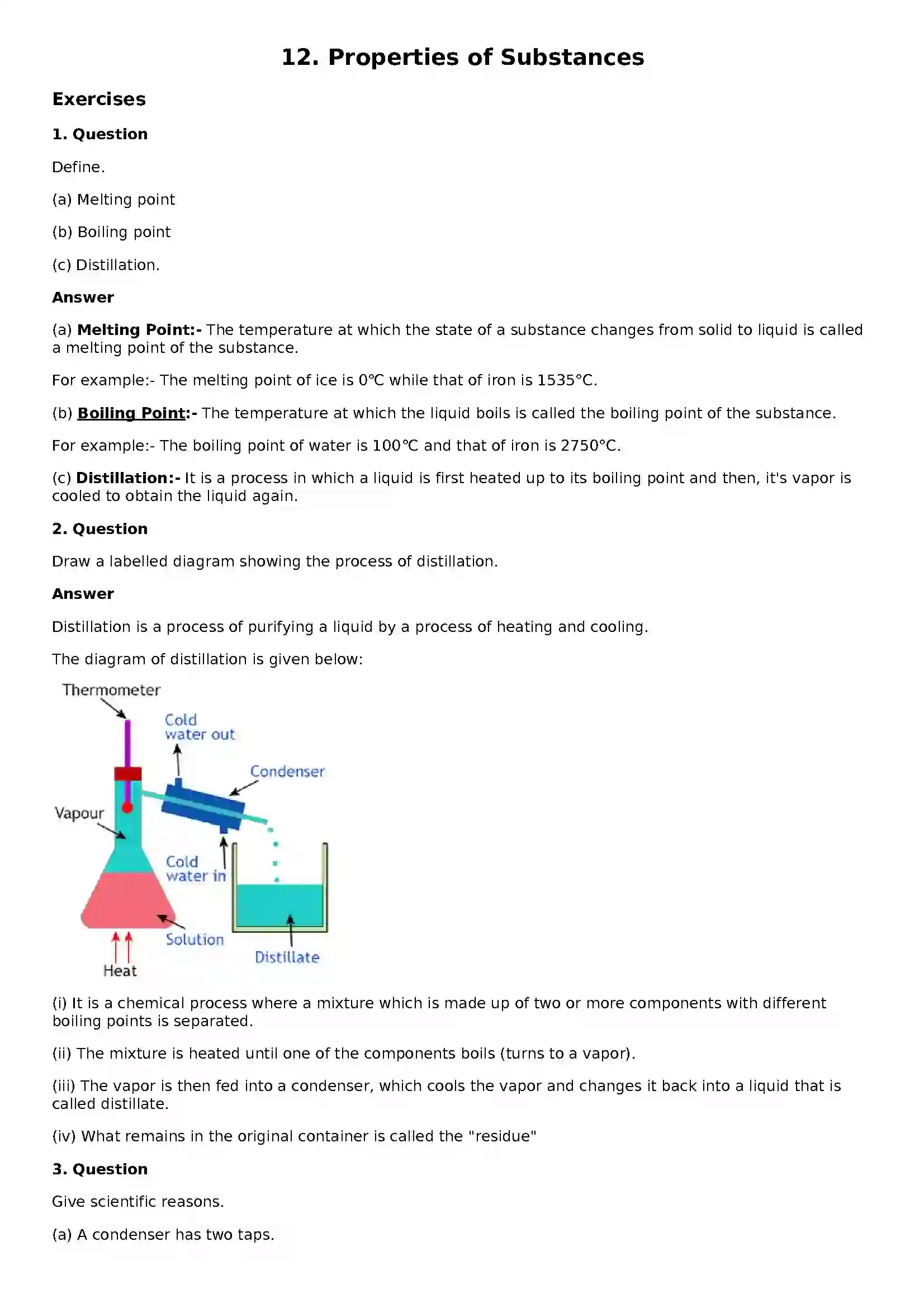 Maharashtra Board Class 8th General Science Properties of Substances Solution 1
