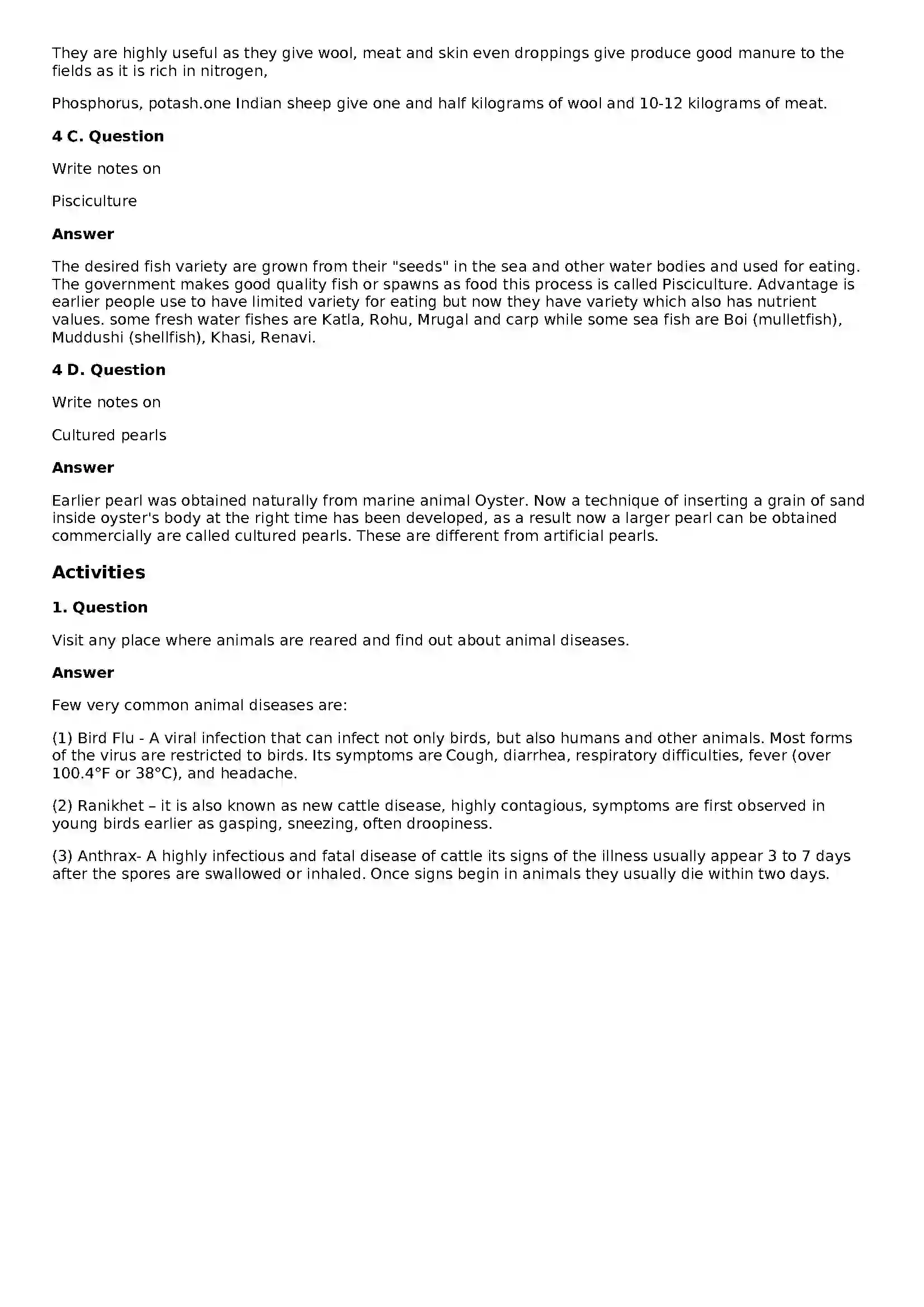 Maharashtra Board Class 8th General Science Animal Husbandry Solution 3