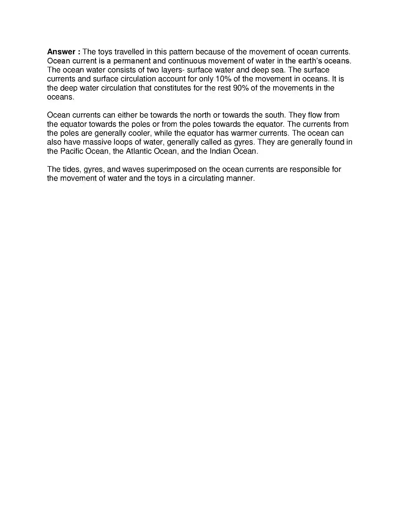 Maharashtra Board Class 8th Geography - English Medium Ocean Currents Solution 12